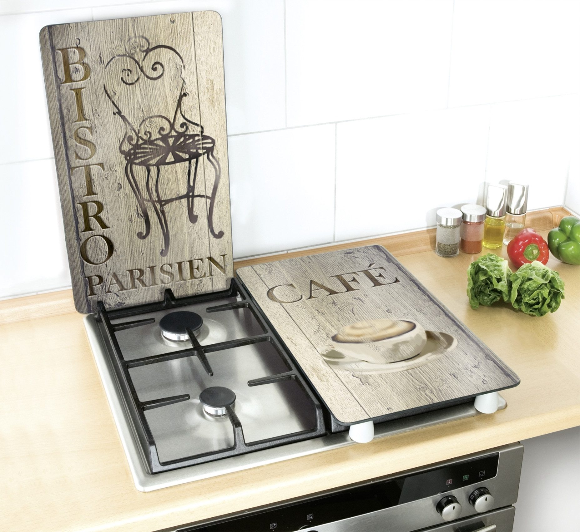 WENKO Kookplaatdeksel Universeel model Bistro (set, 2-delig)