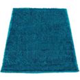 paco home hoogpolig vloerkleed touch 100 zachte uni shaggy met glansgaren, woonkamer blauw