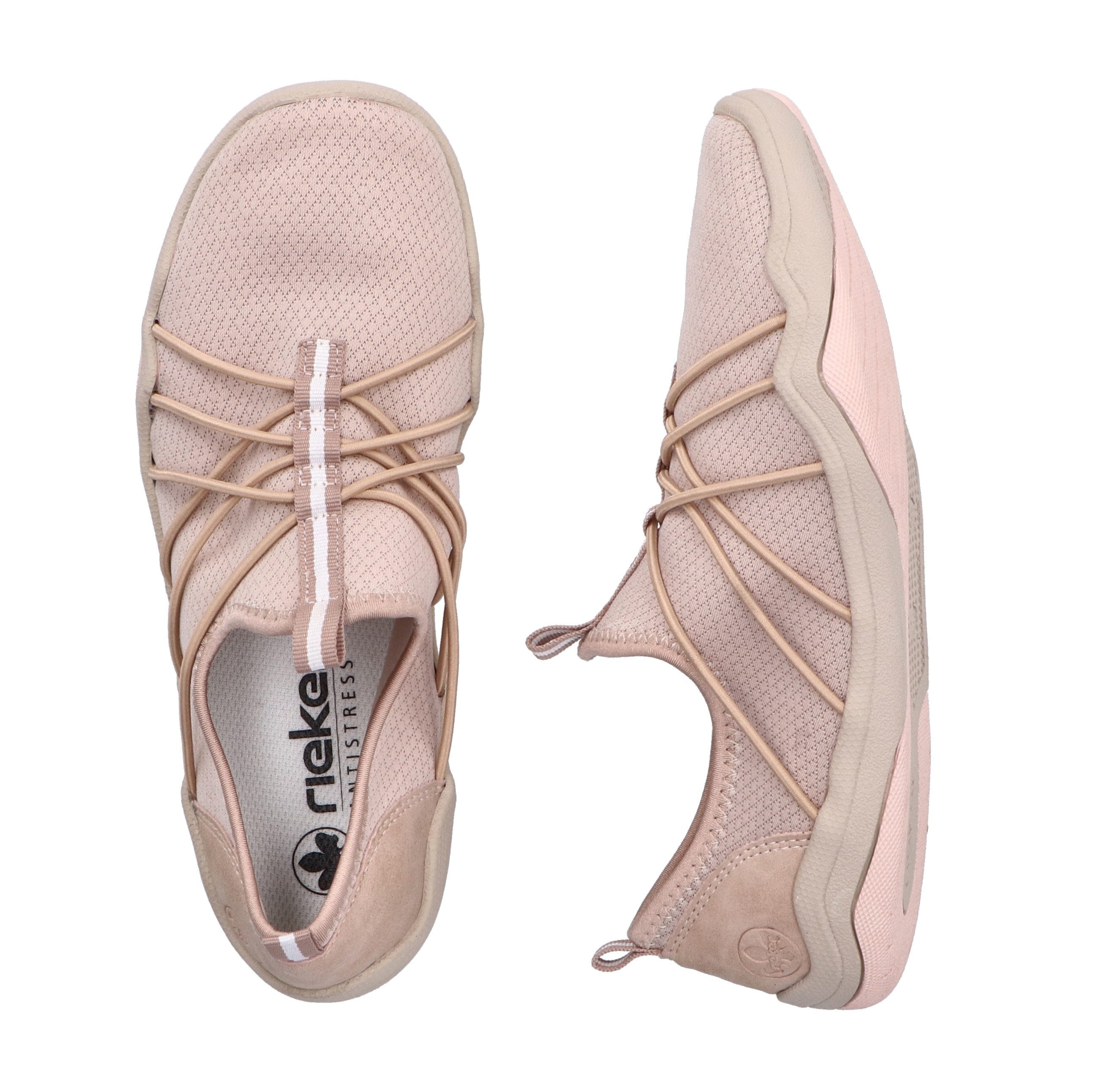 Rieker Slip-on sneakers , blote voeten schoen, instapschoen, slipper in vegan verwerking