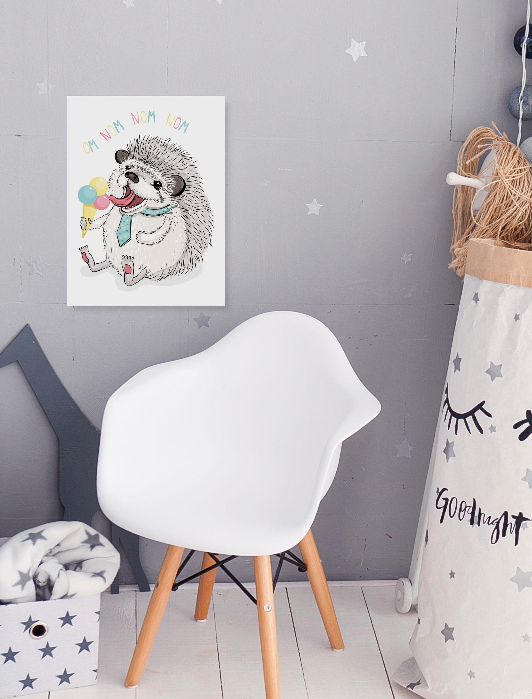 queence Artprint op linnen Nom Nom Premium canvasstof, handgemaakt in Duitsland