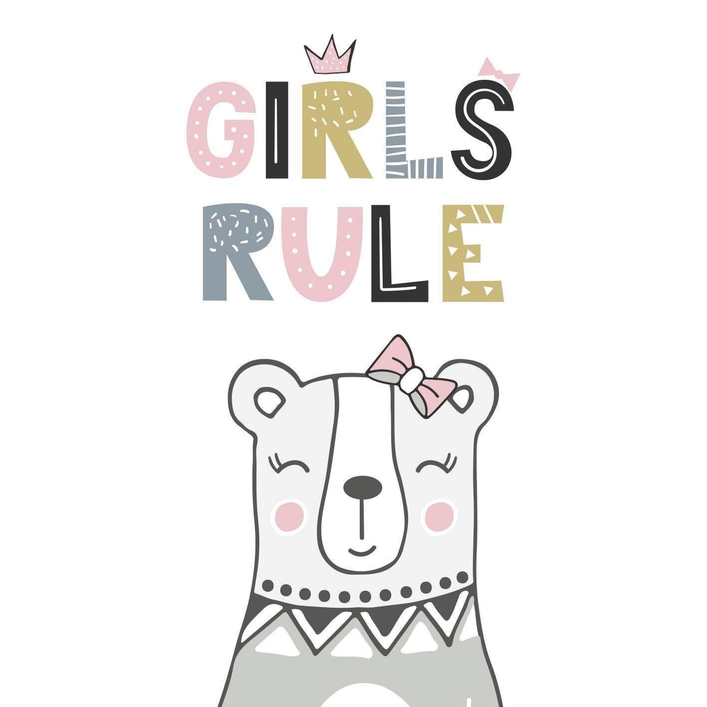 queence Sierkussen Girls rule Kussenovertrek zonder vulling(1 stuk)