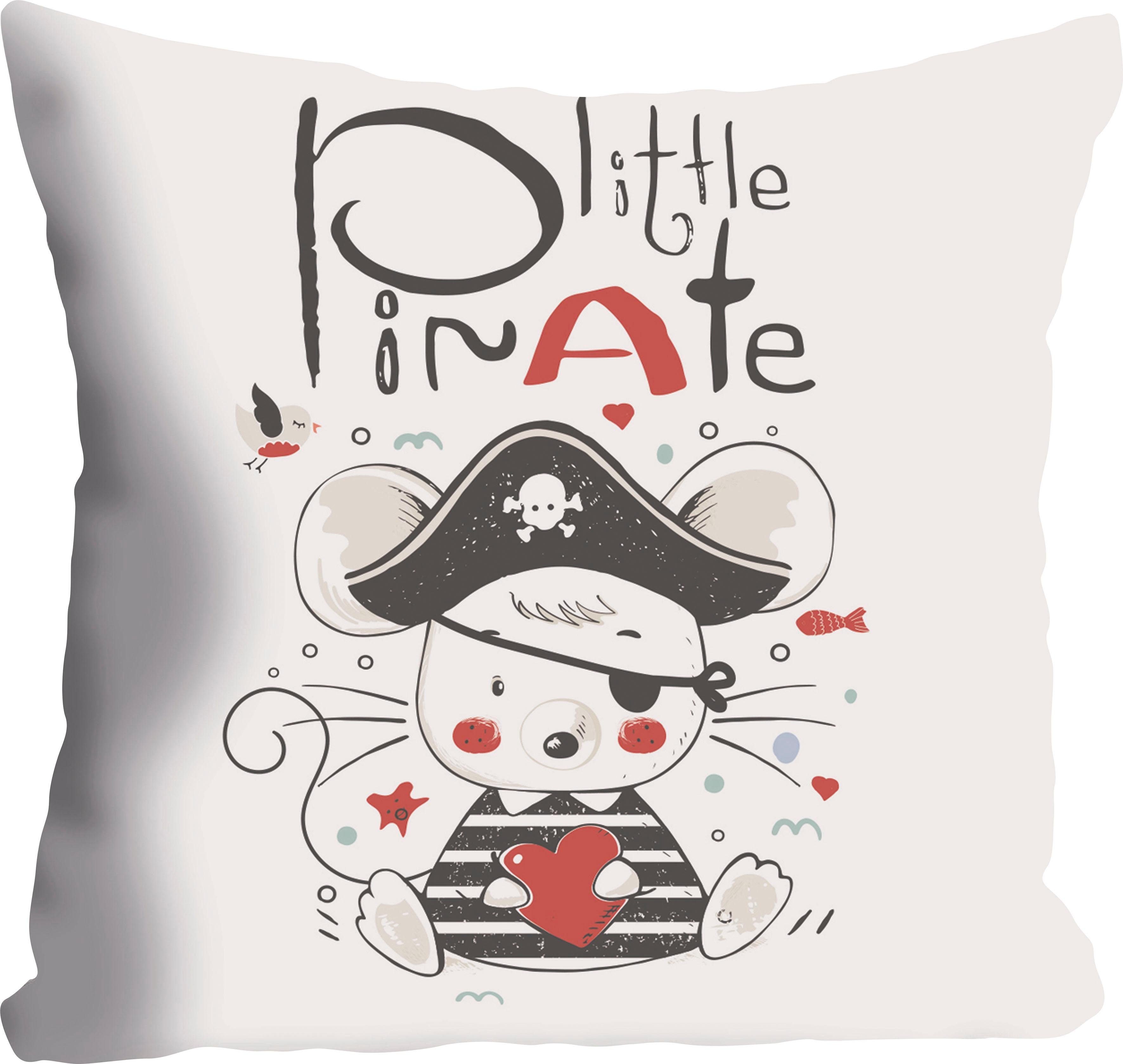 Queence Sierkussen Little Pirate Kussenovertrek zonder vulling(1 stuk)