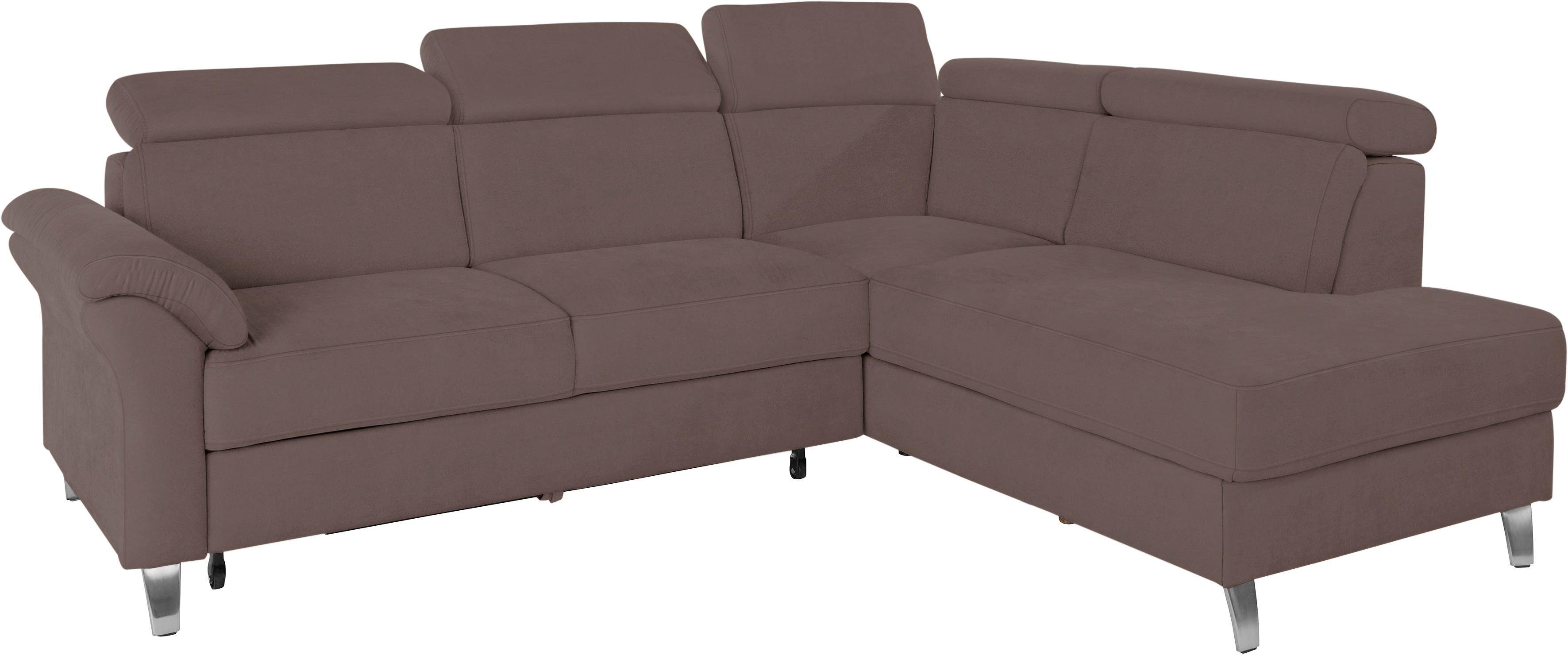 sit&more Hoekbank Arngast L-vorm met verstelbare hoofdsteun en binnenvering