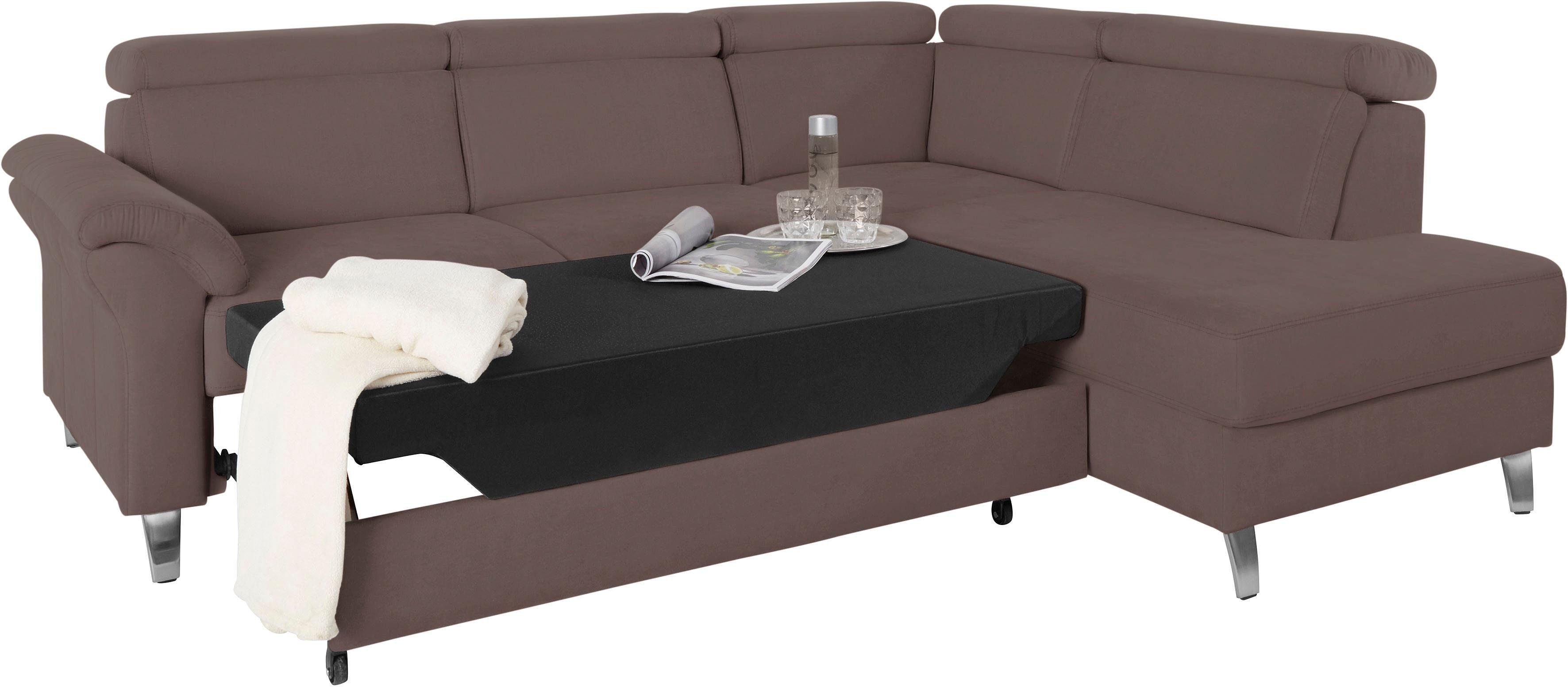 sit&more Hoekbank Arngast L-vorm met verstelbare hoofdsteun en binnenvering