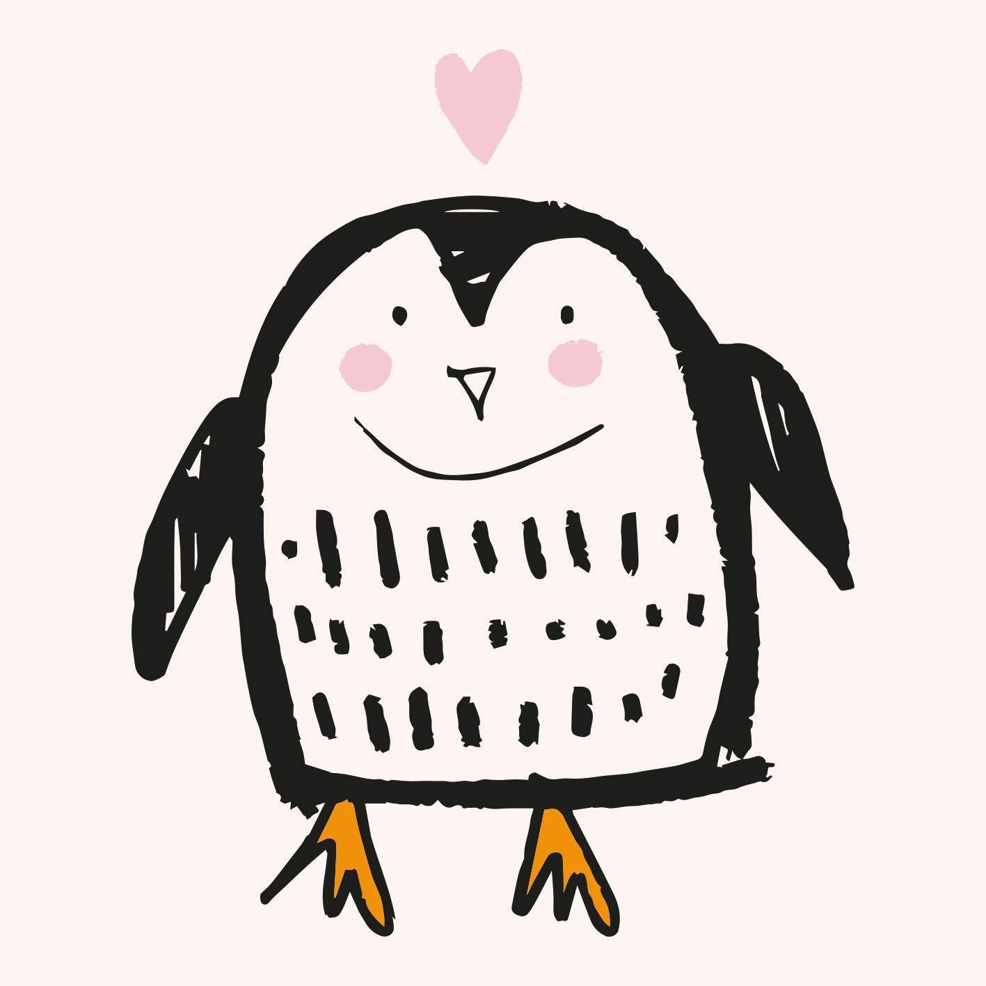 queence Sierkussen Pinguin Kussenovertrek zonder vulling(1 stuk)