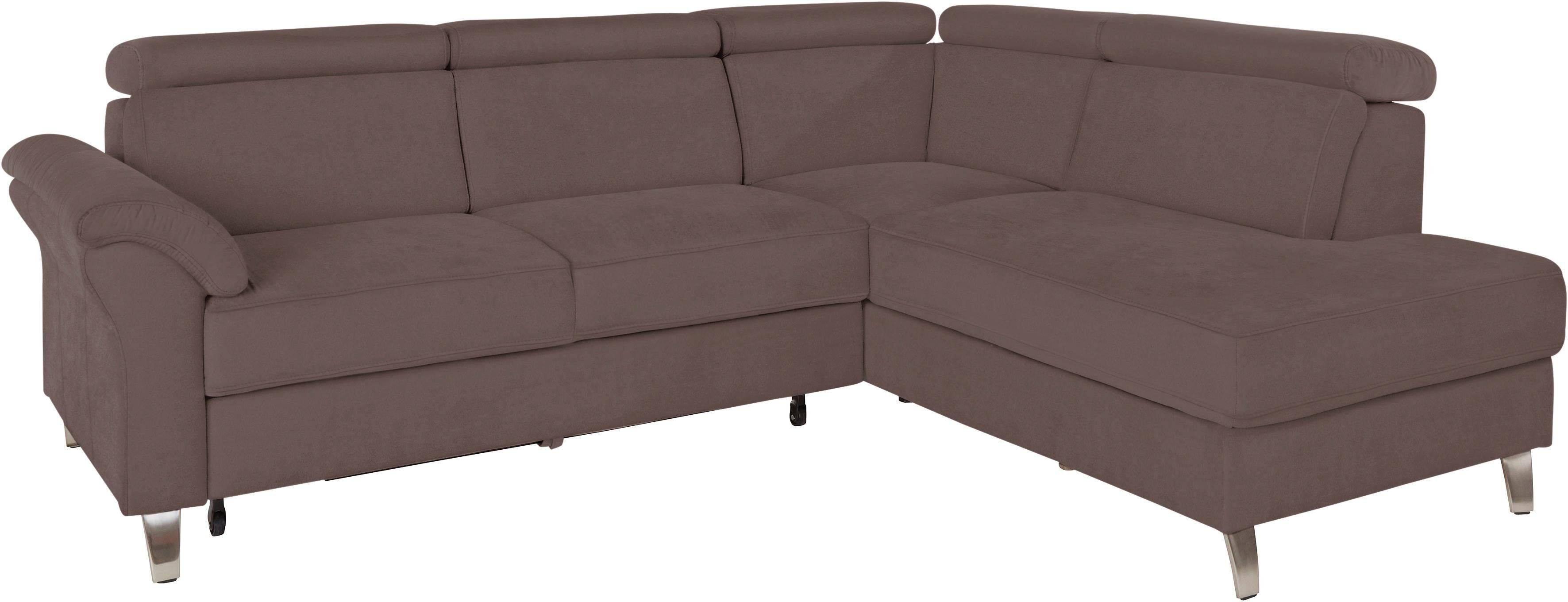 sit&more Hoekbank Arngast L-vorm met verstelbare hoofdsteun en binnenvering