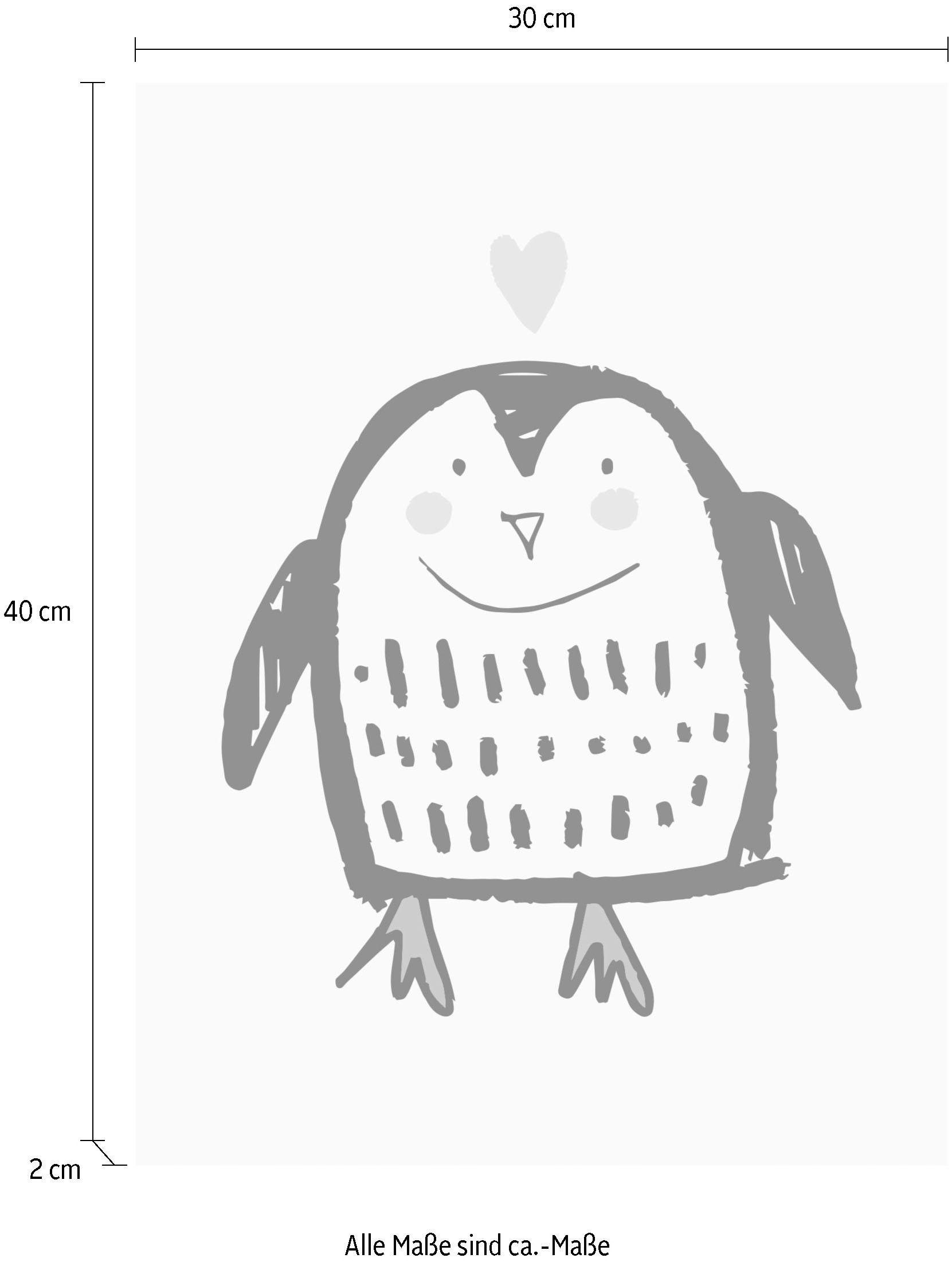 Lüttenhütt Artprint op linnen Pinguin Premium canvasstof, handgemaakt in Duitsland, kindermotief