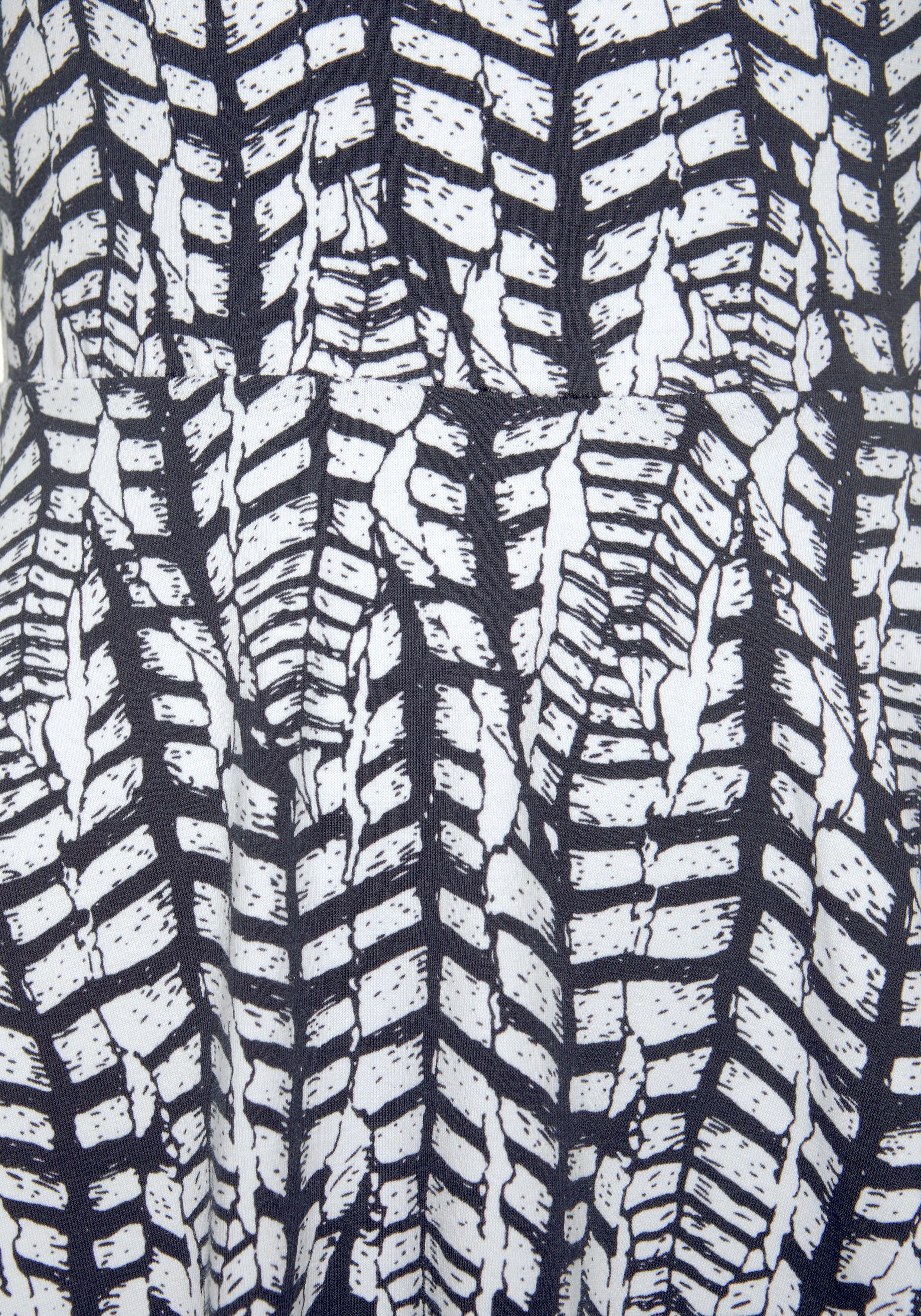 Beachtime Strandjurk met all-over print van licht katoen, zomerjurk, jersey jurk