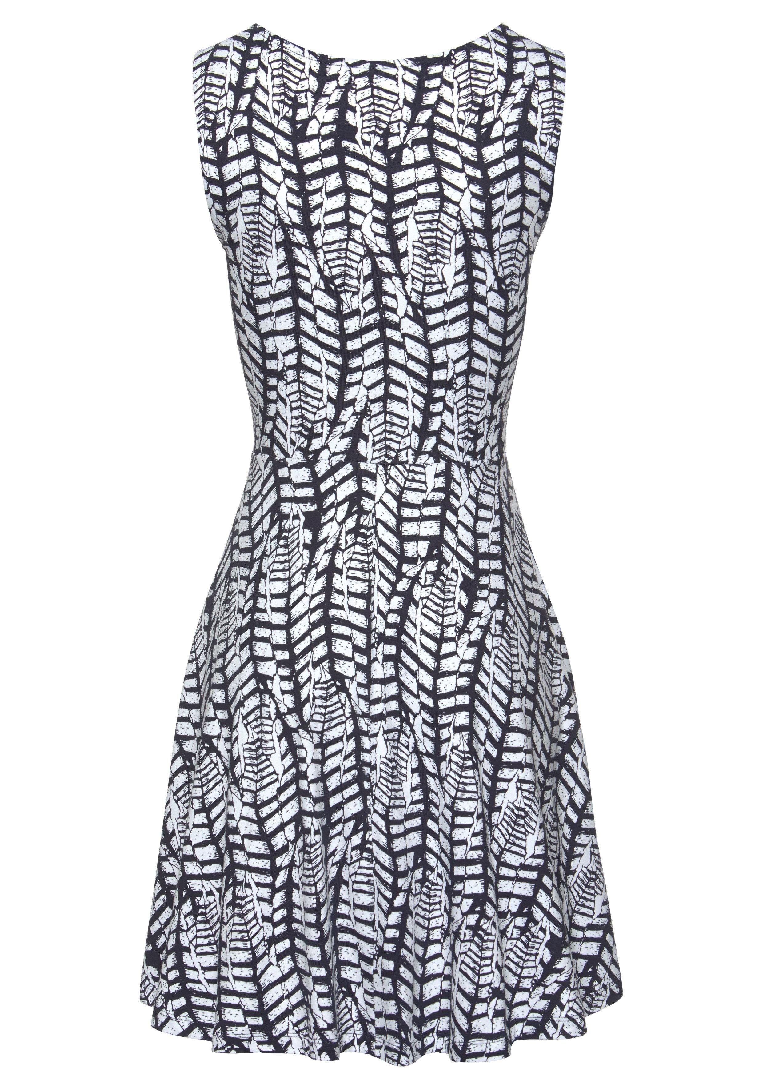 Beachtime Strandjurk met all-over print van licht katoen, zomerjurk, jersey jurk