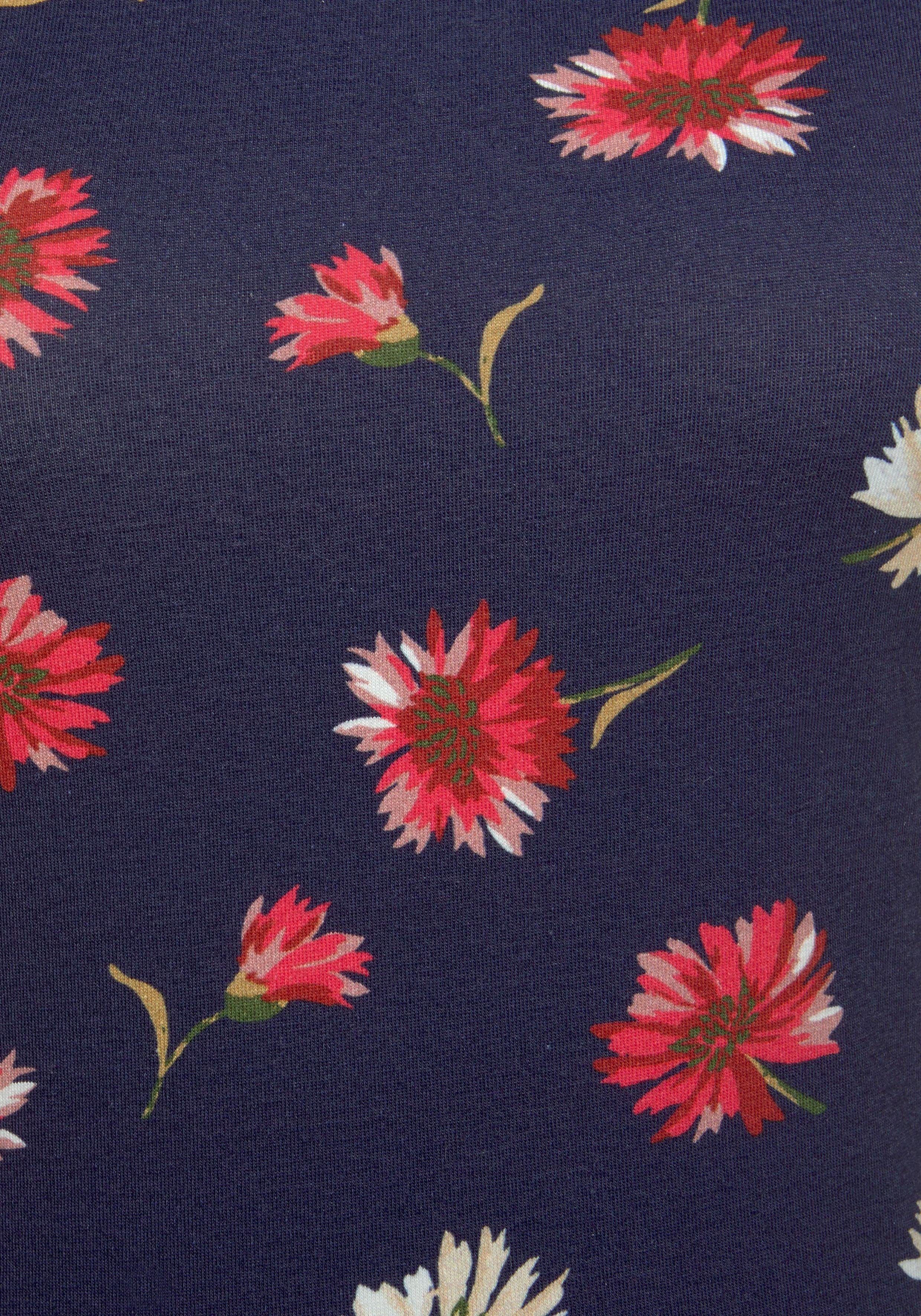 Beachtime Strandjurk met bloemenprint, zomerjurk van elastisch katoen