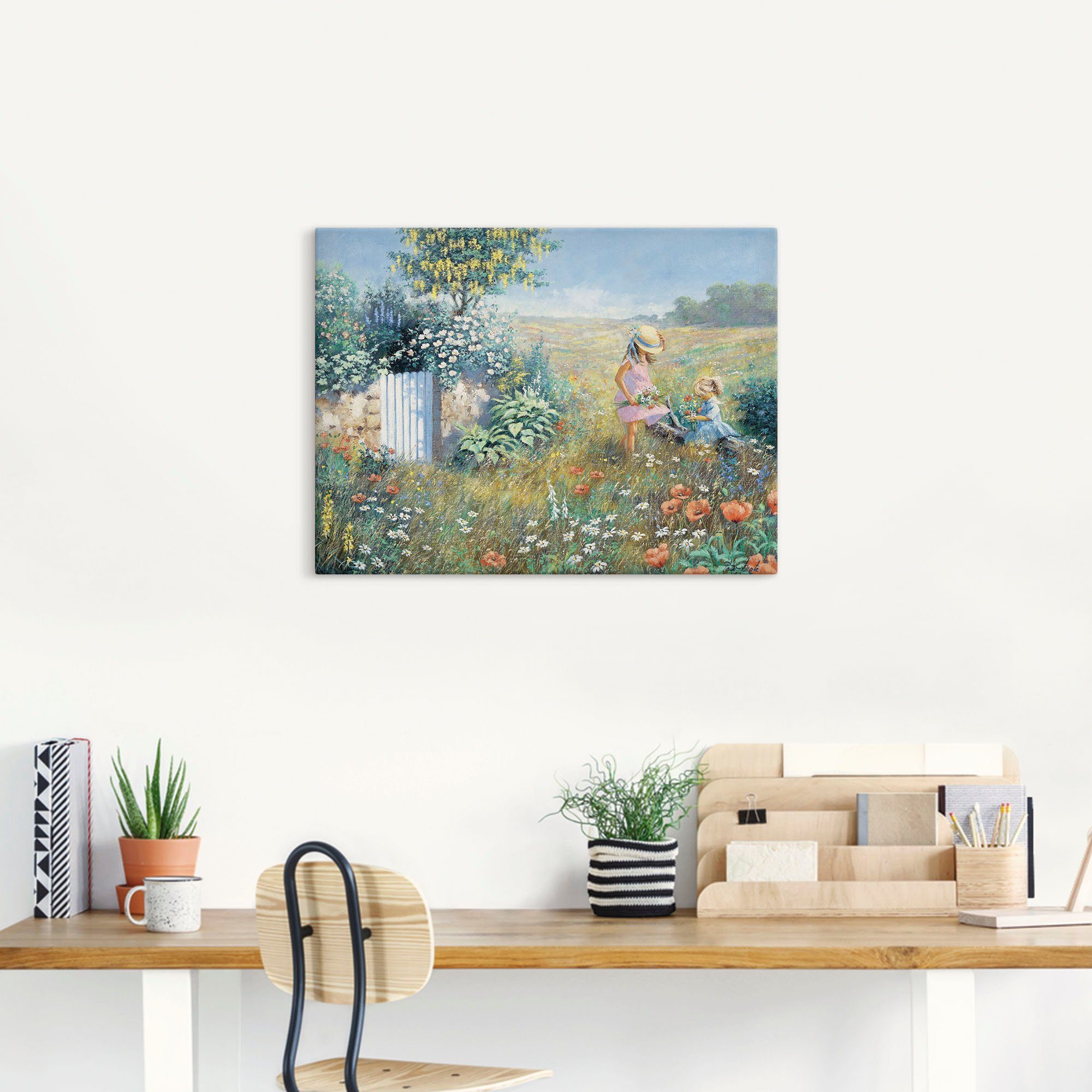Artland Artprint Buiten de tuin als artprint op linnen, poster, muursticker in verschillende maten
