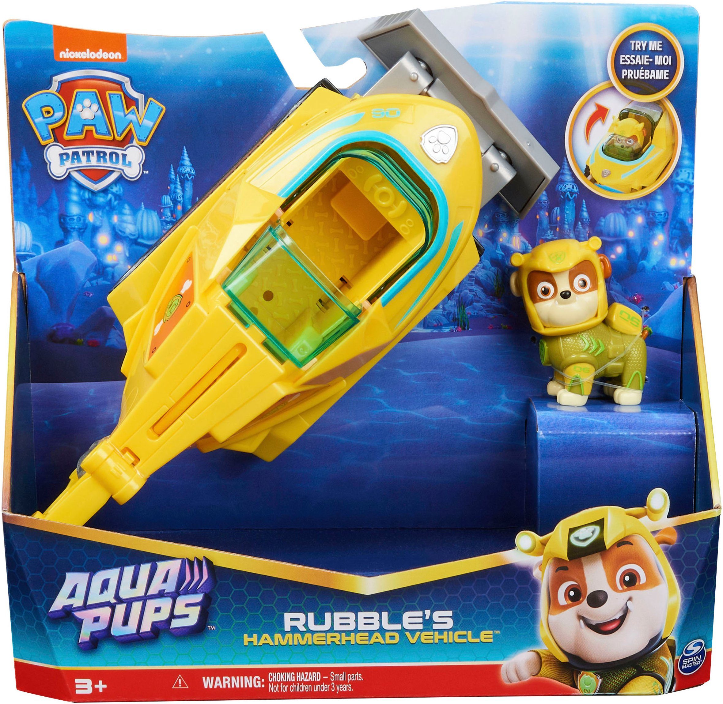 Spin Master Speelgoedauto Paw Patrol - Aqua Pups - Basic Themed Vehicles Solid Rubble