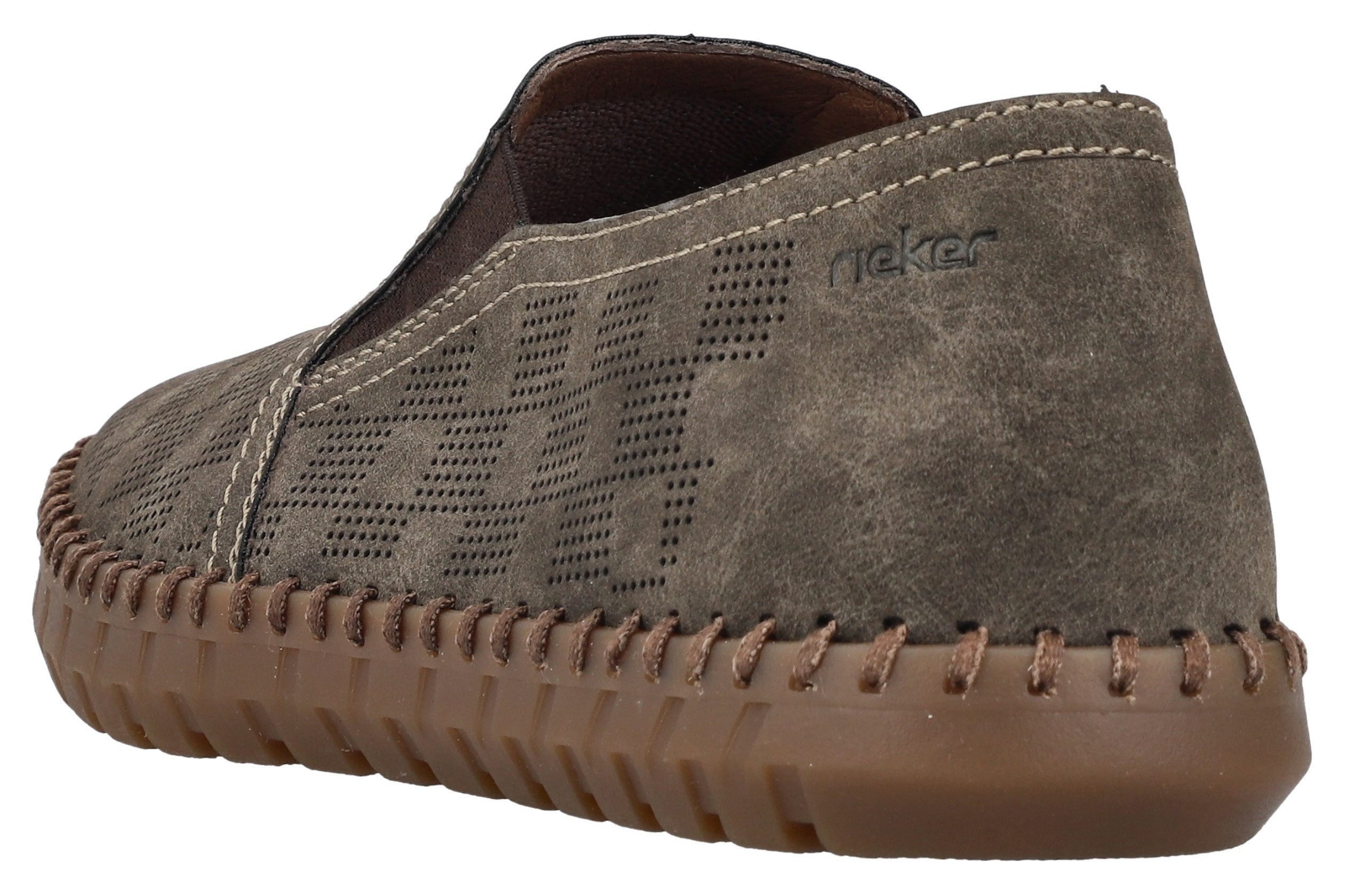 Rieker Instappers , loafer, instapschoen, casual slipper met kleine stretch-inzetten