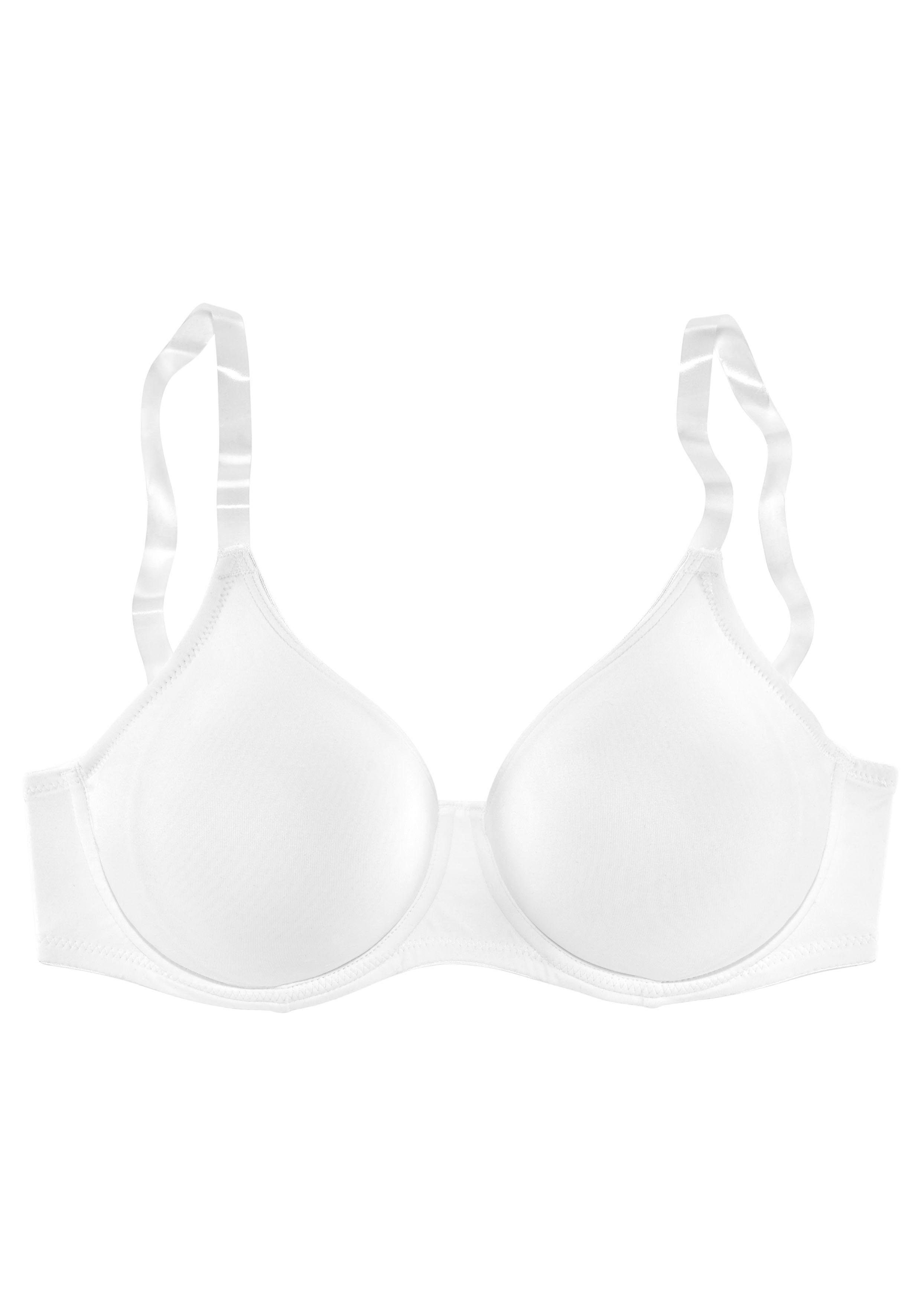 Nuance T-shirt-bh met beugels, zonder cups en met transparante bandjes, basic