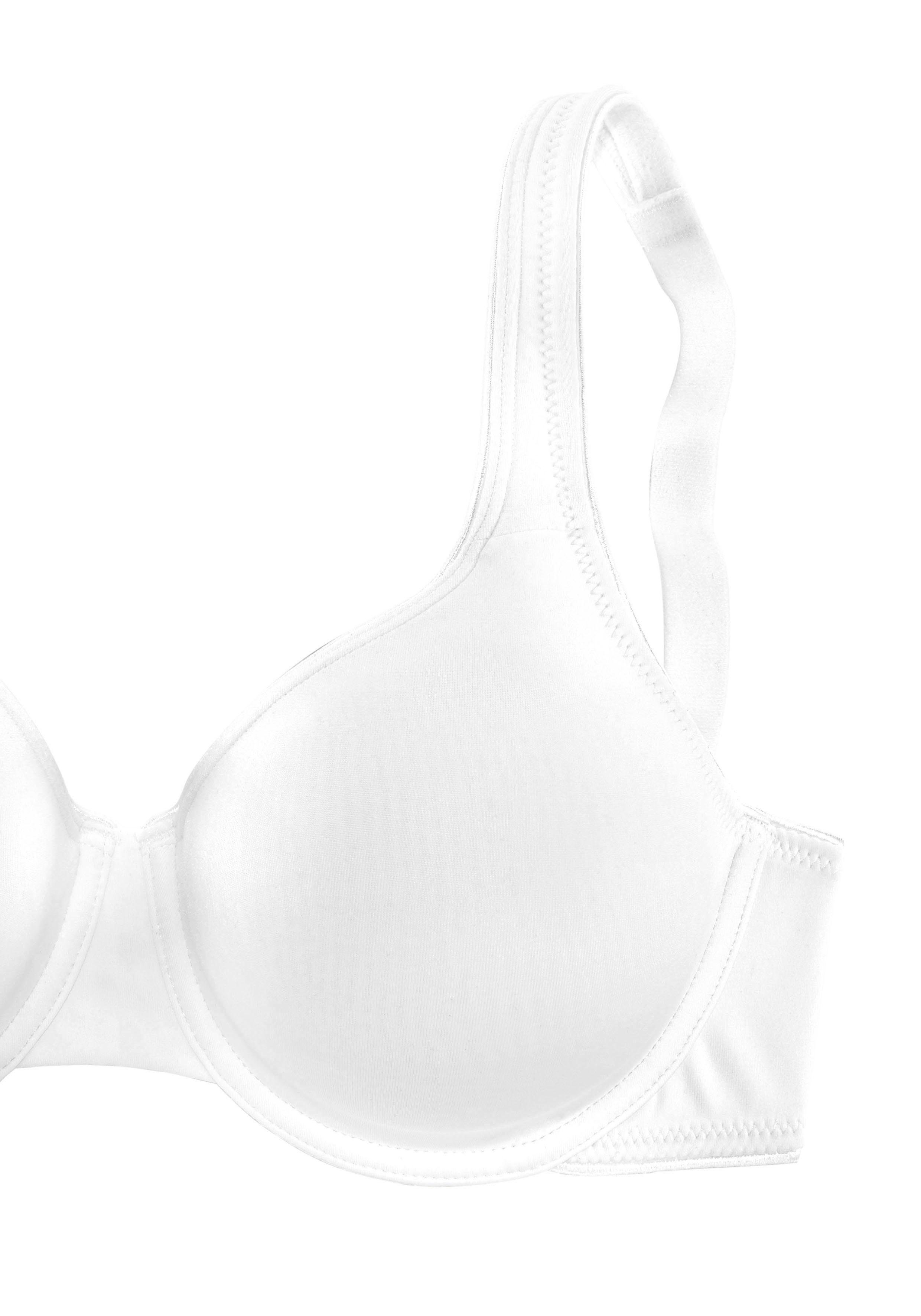 Lascana Minimizer-bh met beugel en naadloze cups, van zijdeachtige microvezel, basic lingerie