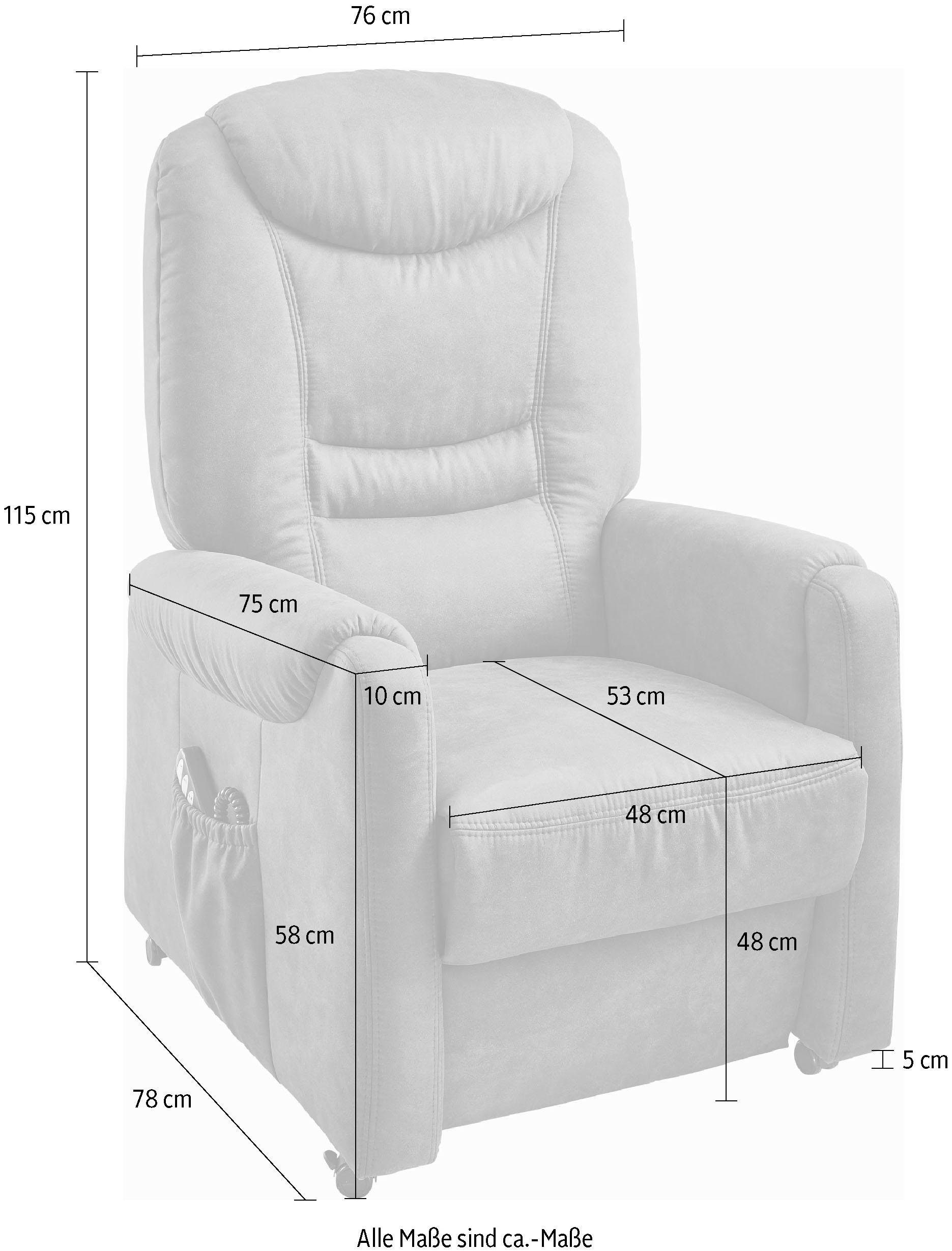 sit&more Relaxfauteuil Morten in maat l, naar keuze met motor en opstahulp