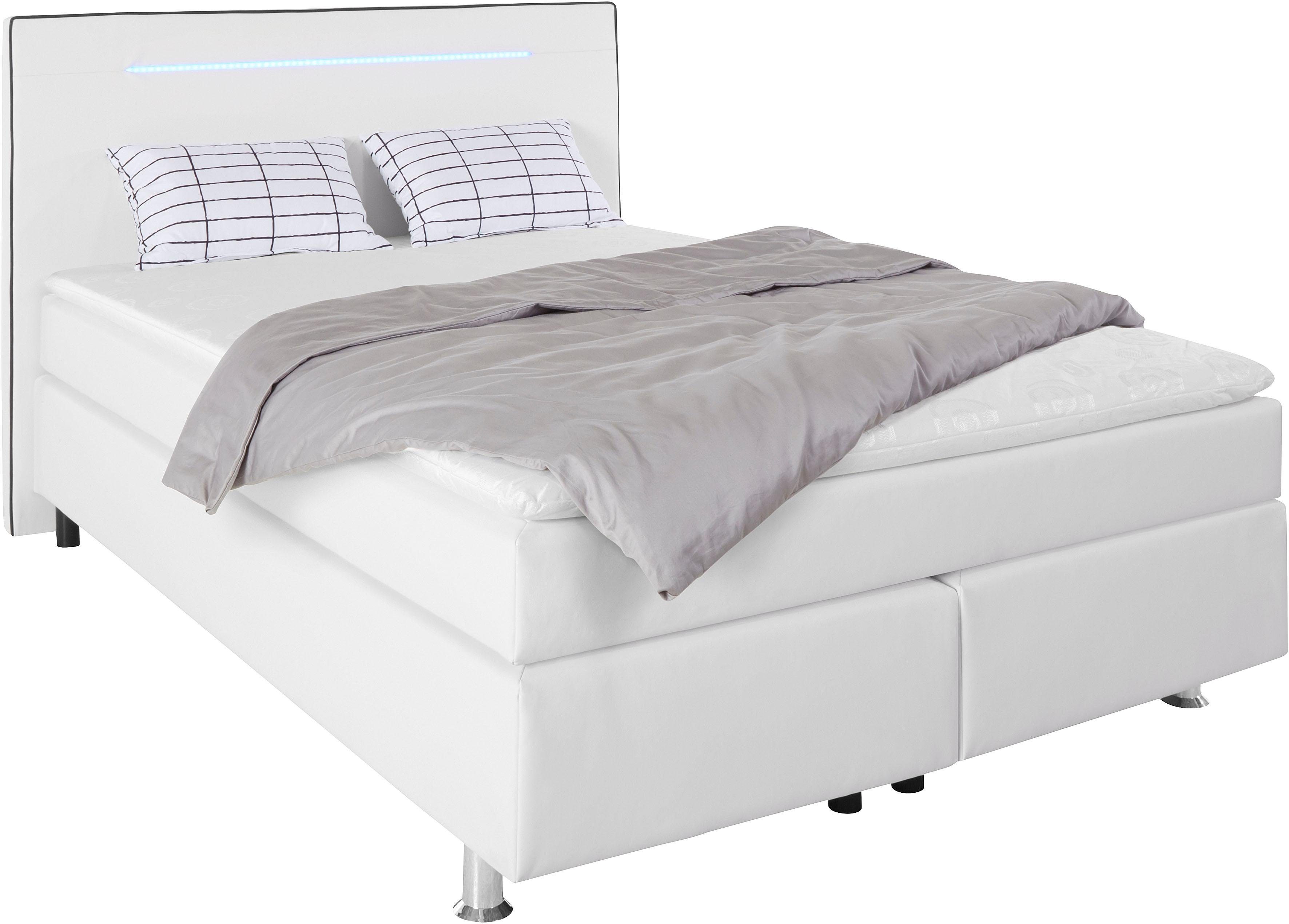 COLLECTION AB Boxspring inclusief ledverlichting, topmatras en kussen