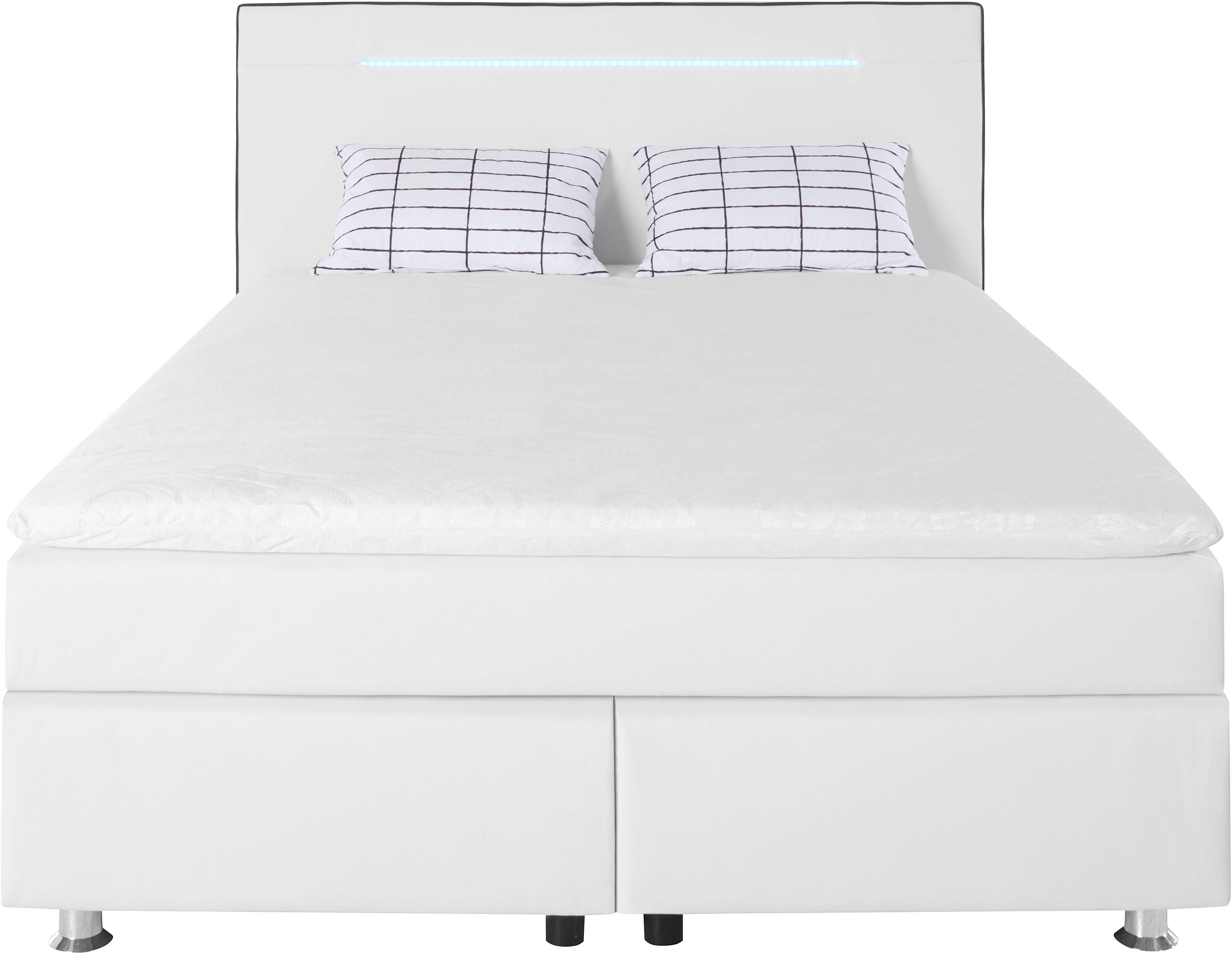 COLLECTION AB Boxspring inclusief ledverlichting, topmatras en kussen