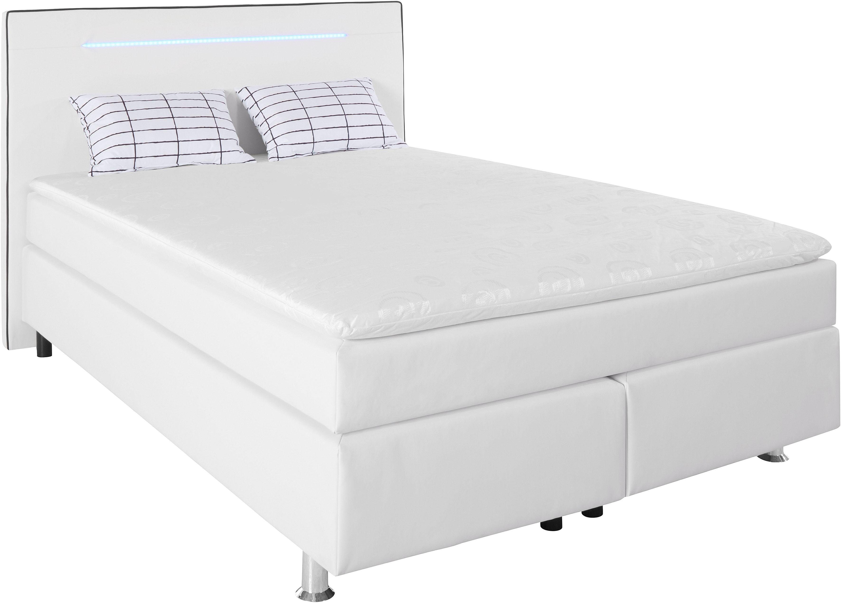 COLLECTION AB Boxspring inclusief ledverlichting, topmatras en kussen