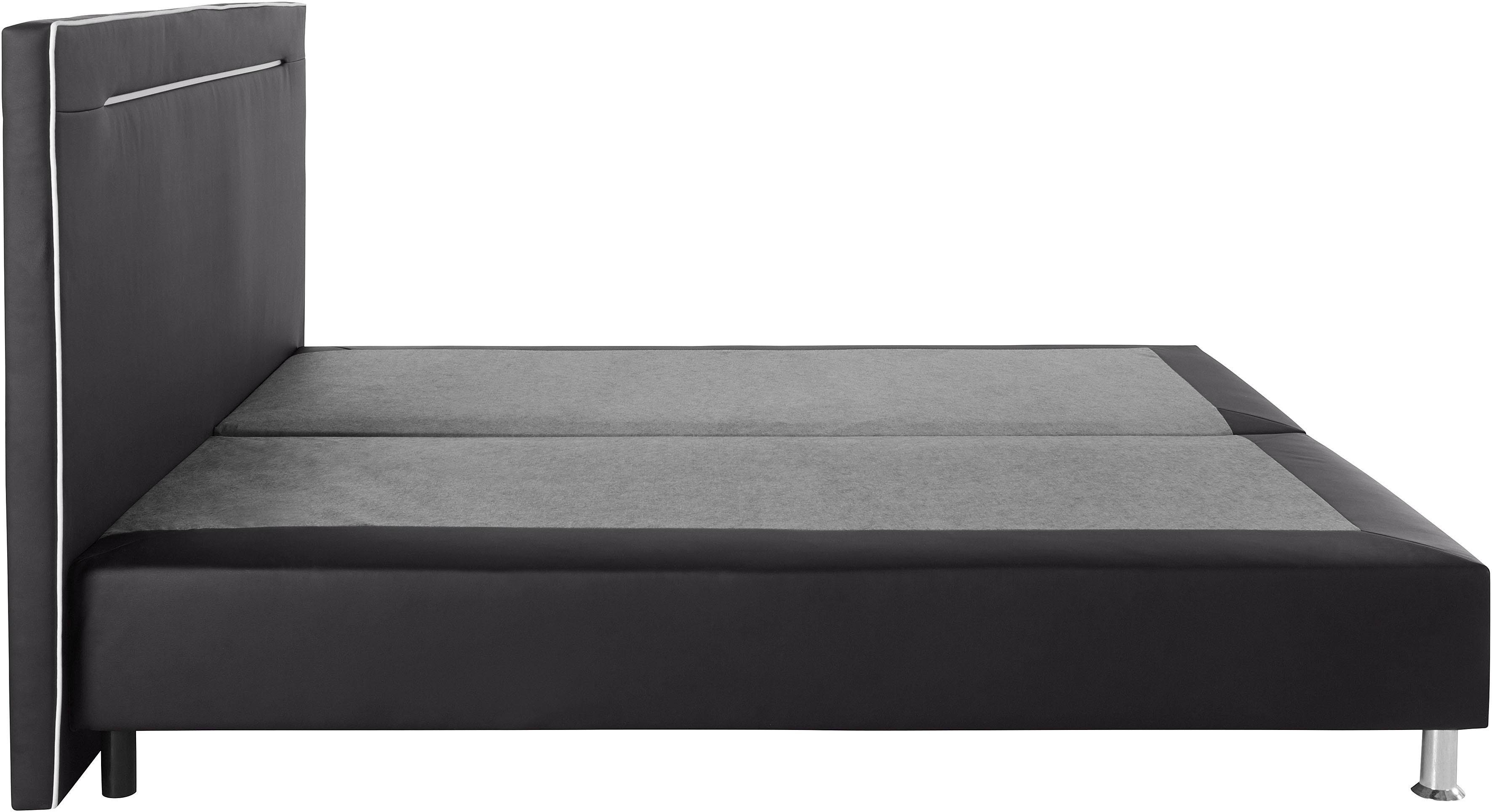 COLLECTION AB Boxspring London, inclusief topper en kussens, met LED-verlichting Boxspringbed verkrijgbaar in 90cmx200cm, 140cmx200cm & 180cmx200cm