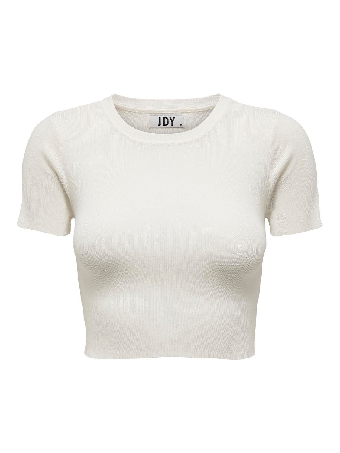 JDY Trui met korte mouwen JDYCIRKELINE S/S CROP TOP KNT NOOS