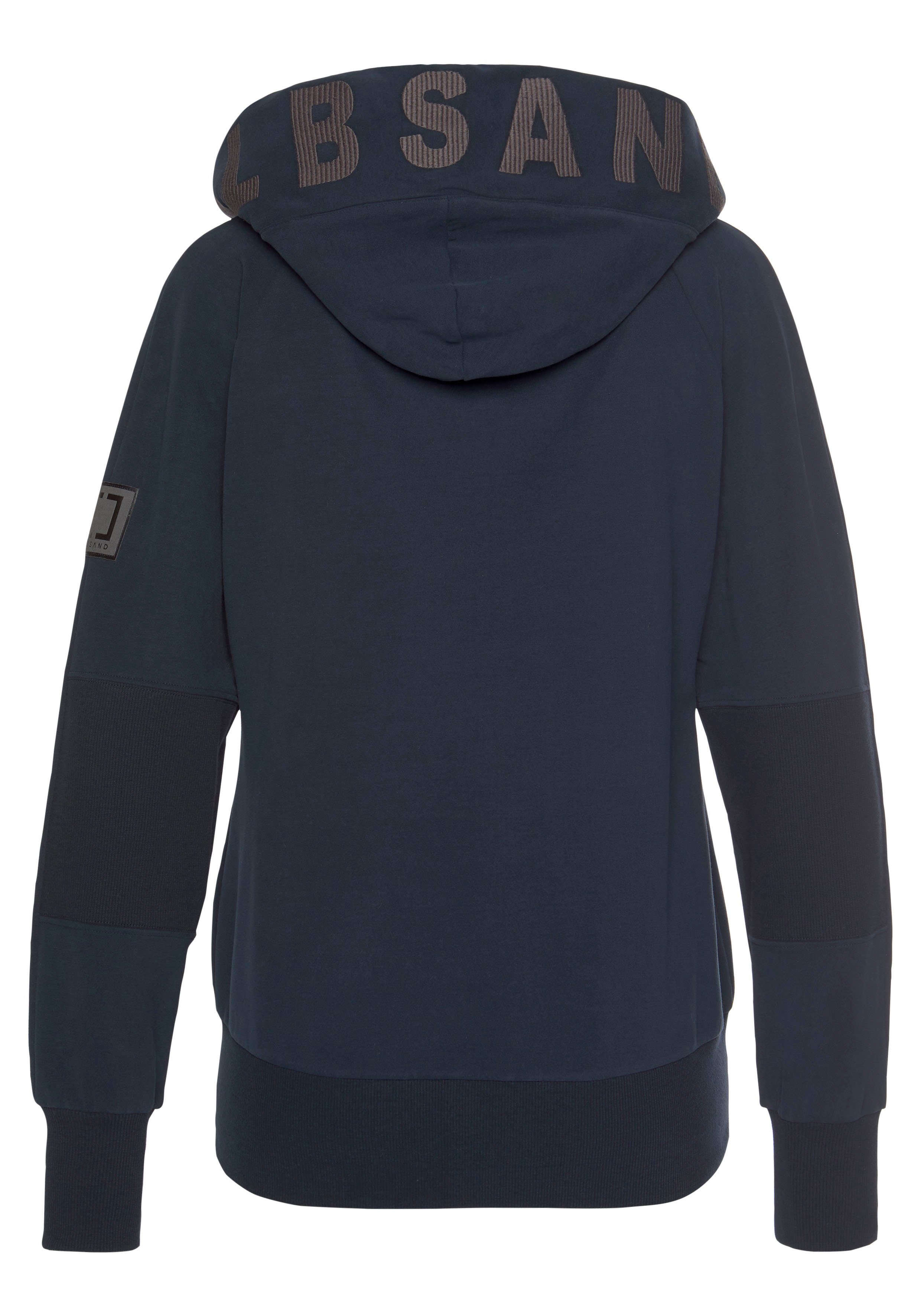 Elbsand Sweatvest met logo-borduurwerk op de capuchon, comfortabele vrijetijdjack met zakken
