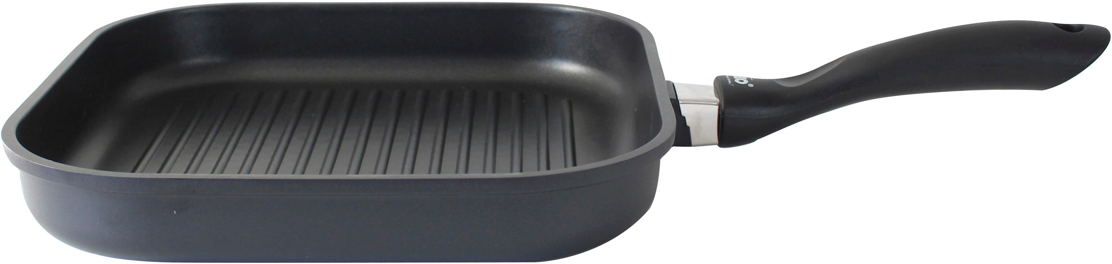 Elo Grillpan Alucast 28x28 cm, elodur® select coating, inductie, inclusief serveertang (1-delig)