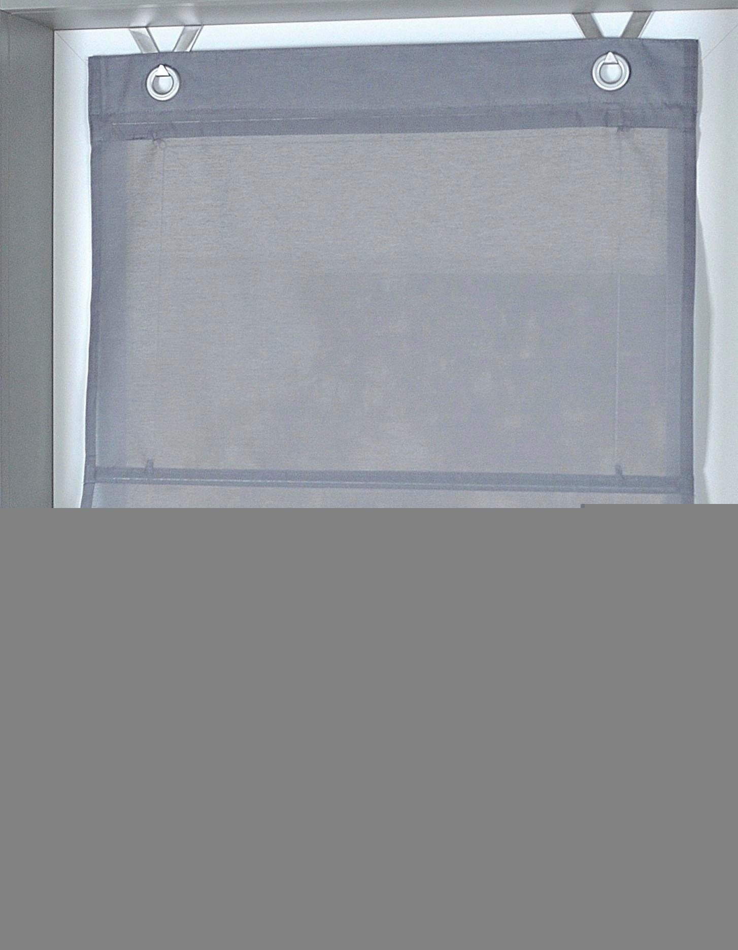 Kutti Romeins rolgordijn Kessy Bessy halftransparant, katoen, polyester, op te hangen met haken (1 stuk)