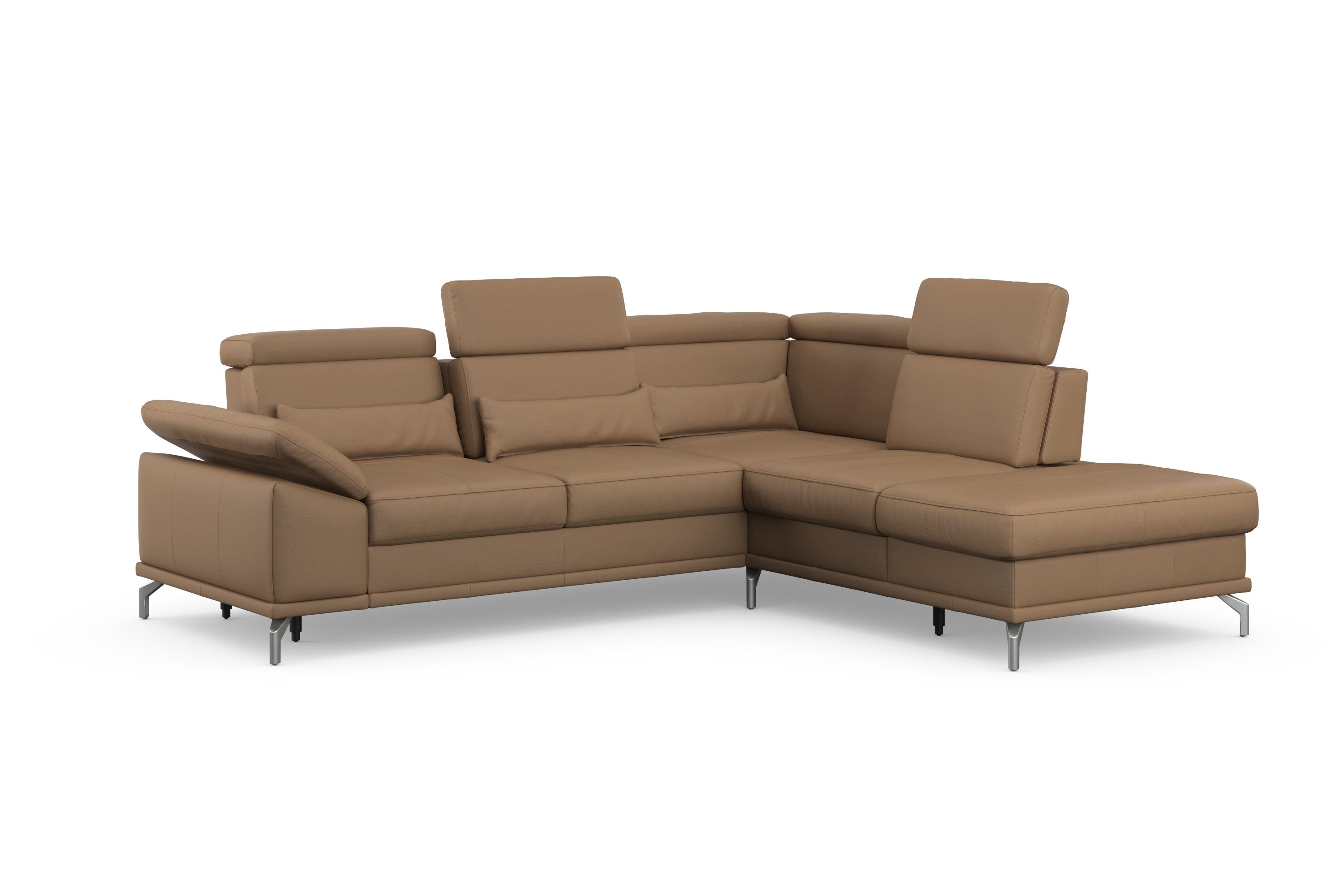 sit&more Hoekbank Cabrio L-vorm, met zitdiepteverstelling, arm- en hoofdsteunverstelling