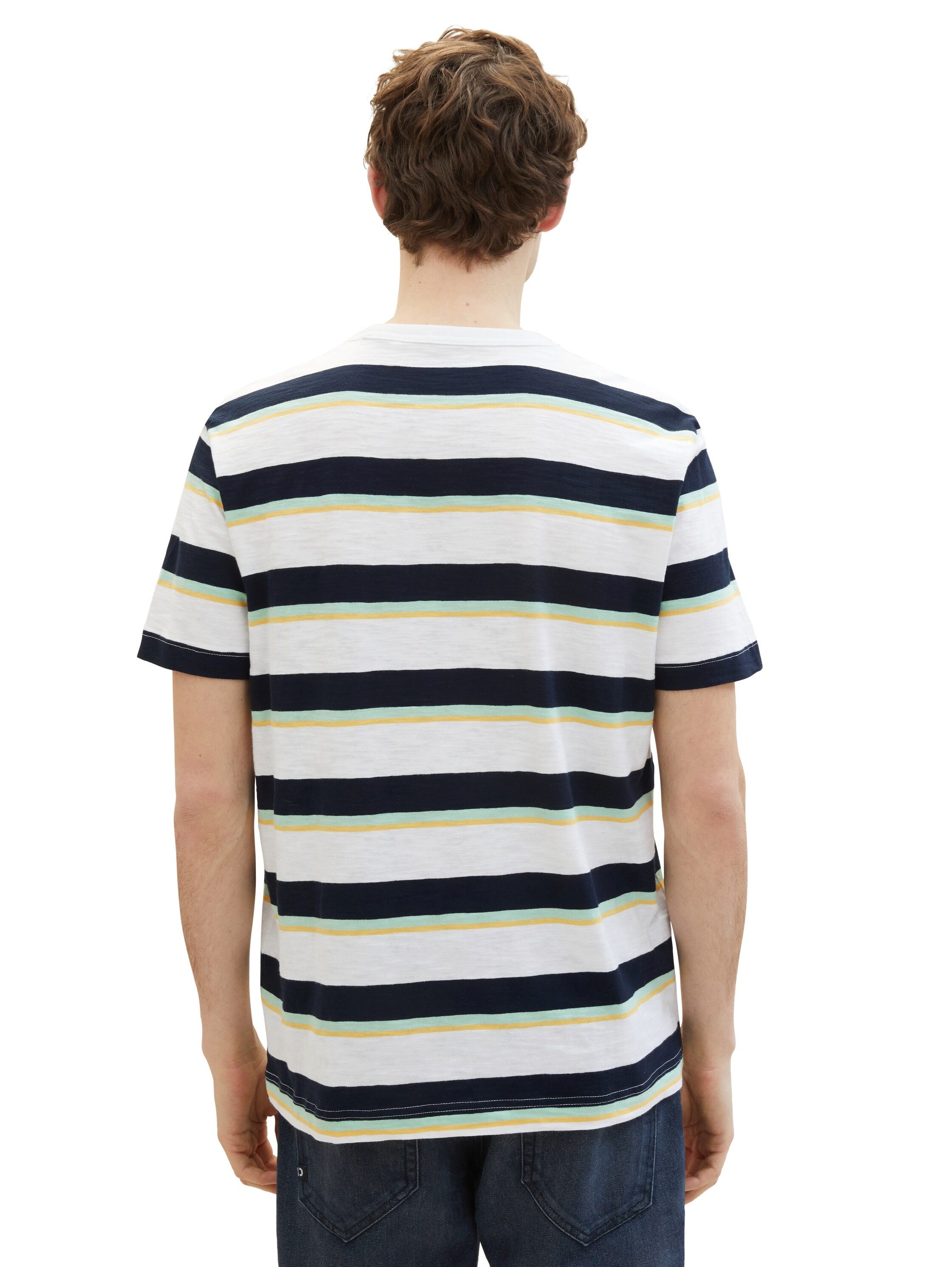 Tom Tailor Shirt met ronde hals met gestreept patroon