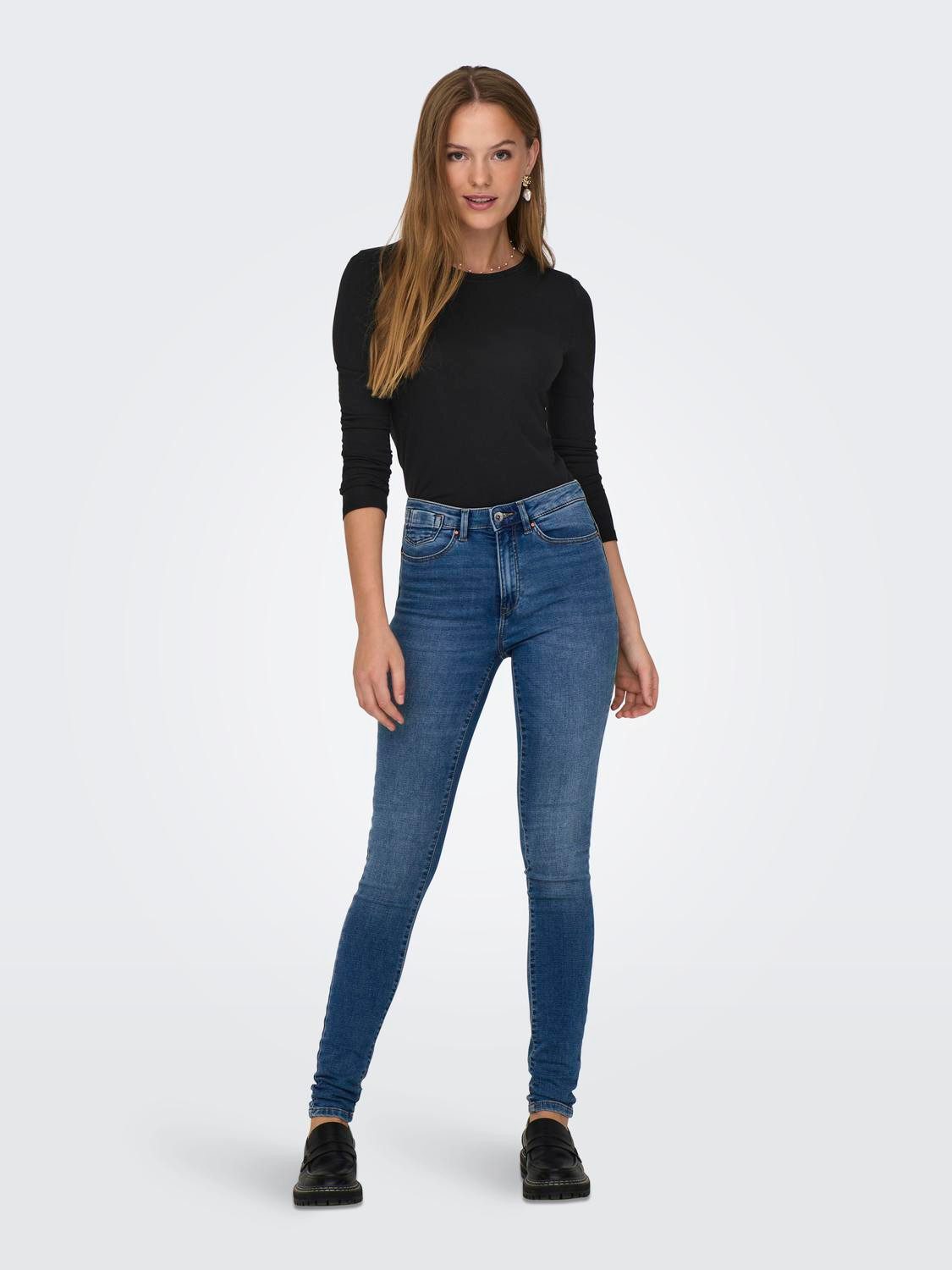 JDY Shirt met lange mouwen JDYSUMA WOOLBLEND L/S ONECK TOP JRS NOOS
