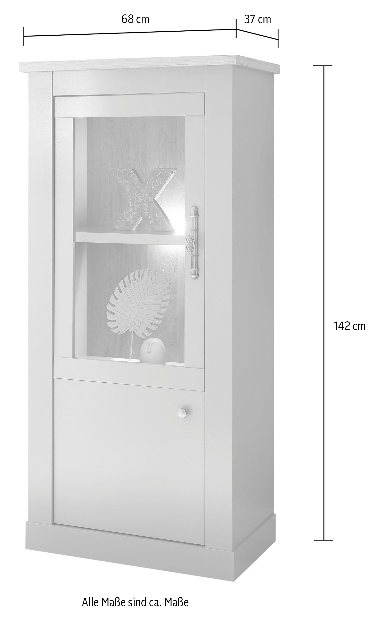 Home affaire Vitrinekast CHAMBORD Breedte ca. 68 cm