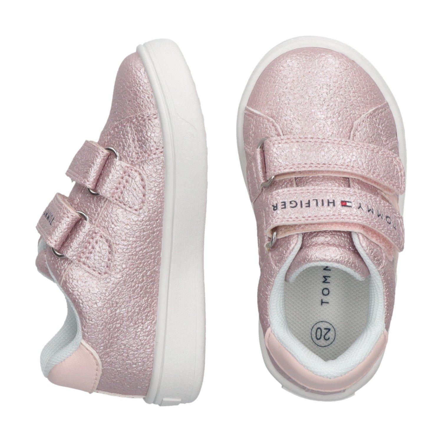 Tommy Hilfiger Sneakers , klittenbandschoen, meisjes schoen met metallic effect