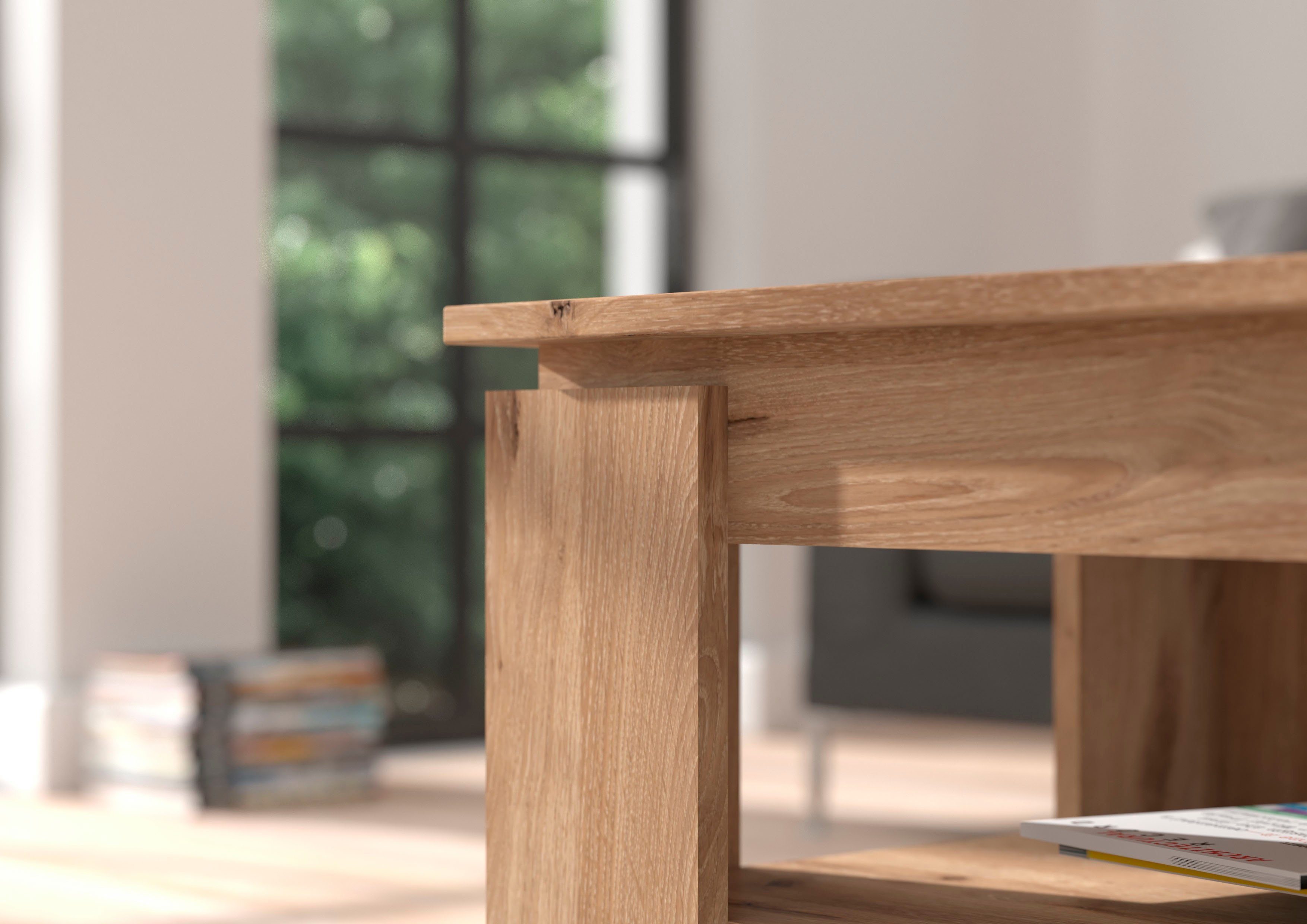 INOSIGN Salontafel Kalmar, rechthoekig, 100 x 60 cm, 1 Plank Salontafel, bijzettafel, koffietafel, woonkamer tafel, coffee table