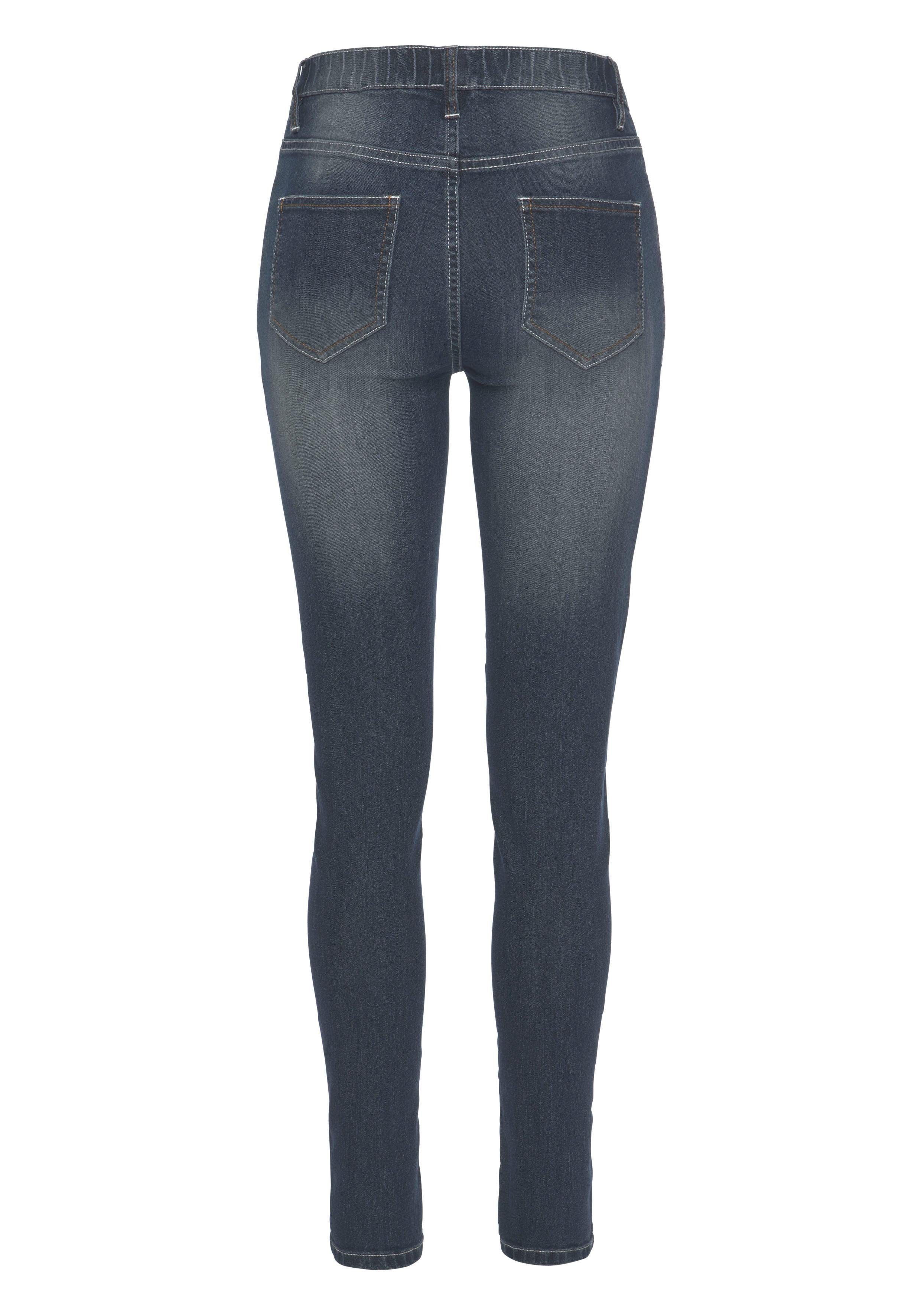 Flashlights Jeggings strakke pasvorm, skinny jeans, used-look-wassing, hoge taille (Set van 2)