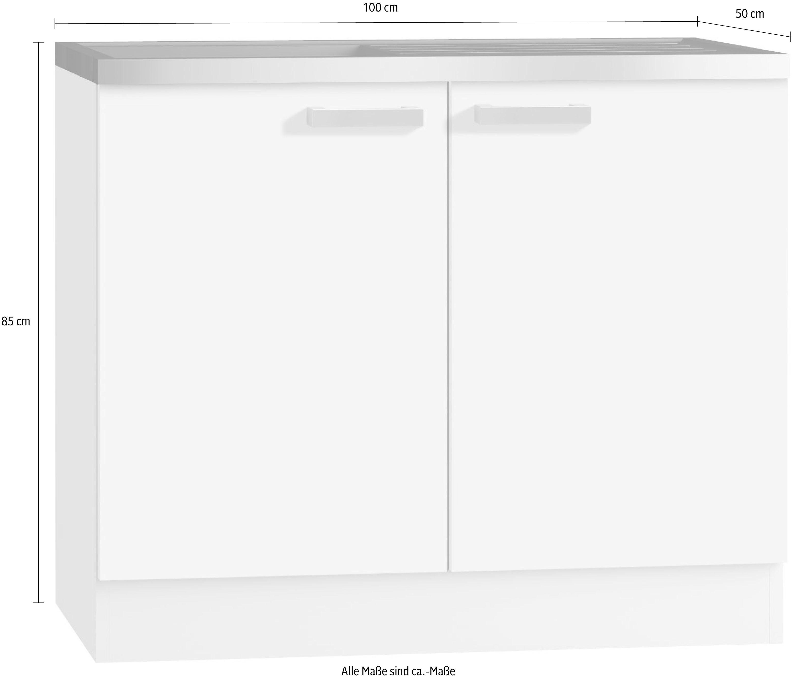 OPTIFIT Gootsteenkast Odense 50 100 cm breed, 50 cm diep, inclusief spoelbak