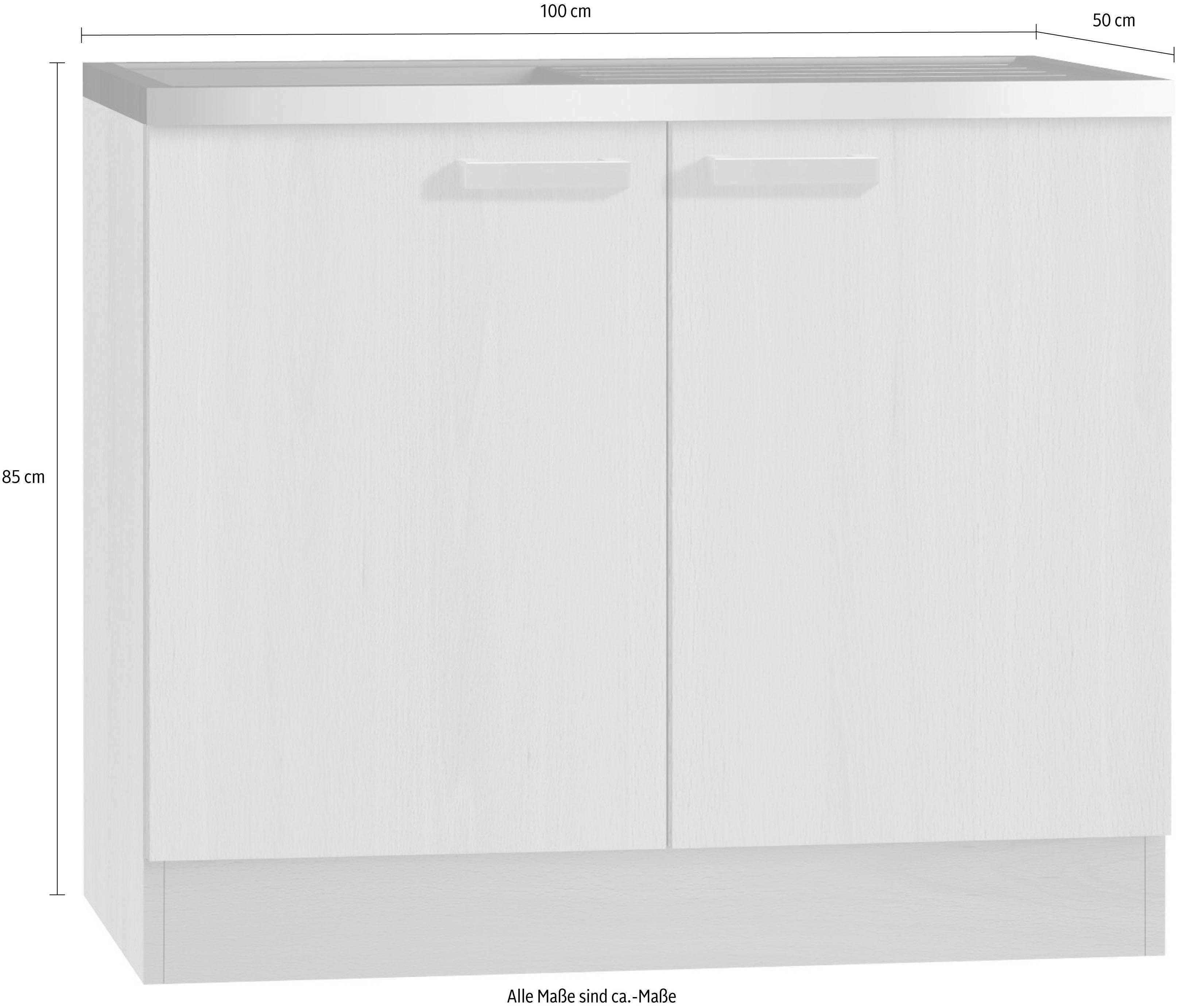 OPTIFIT Gootsteenkast Odense 50 100 cm breed, 50 cm diep, inclusief spoelbak