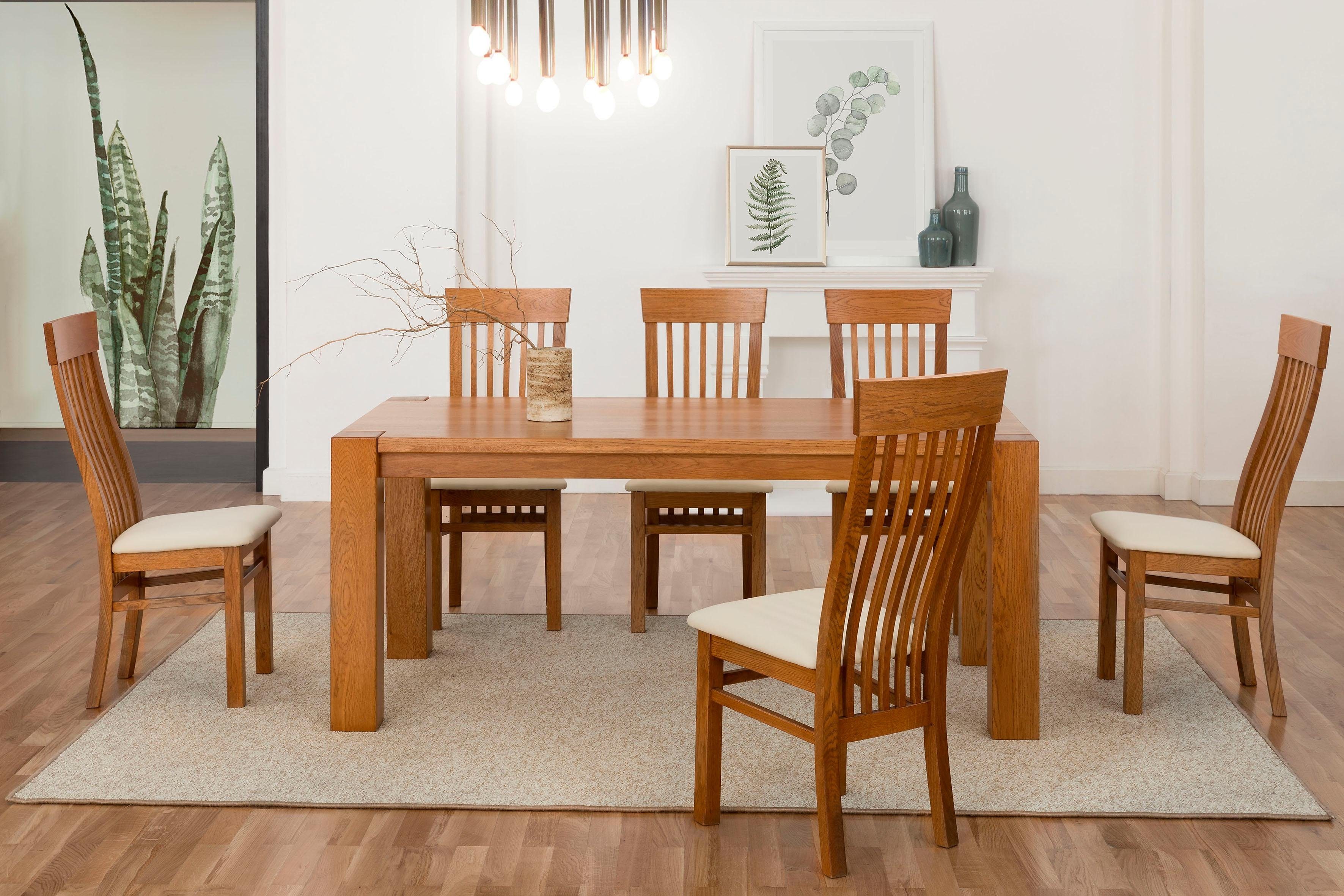 Home affaire Eettafel Dominik van massief wildeiken