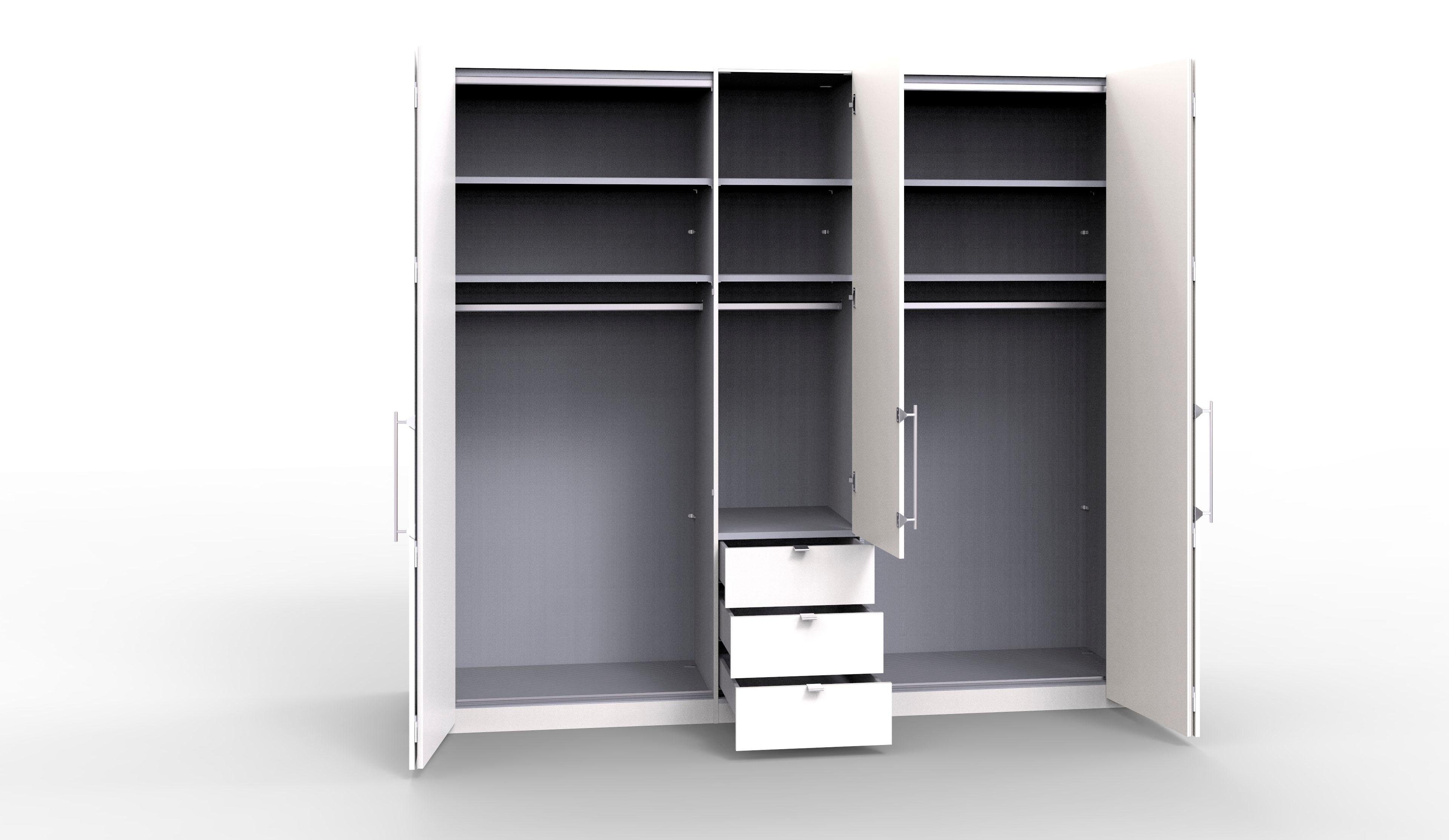 WIEMANN Kledingkast Loft Glazen front