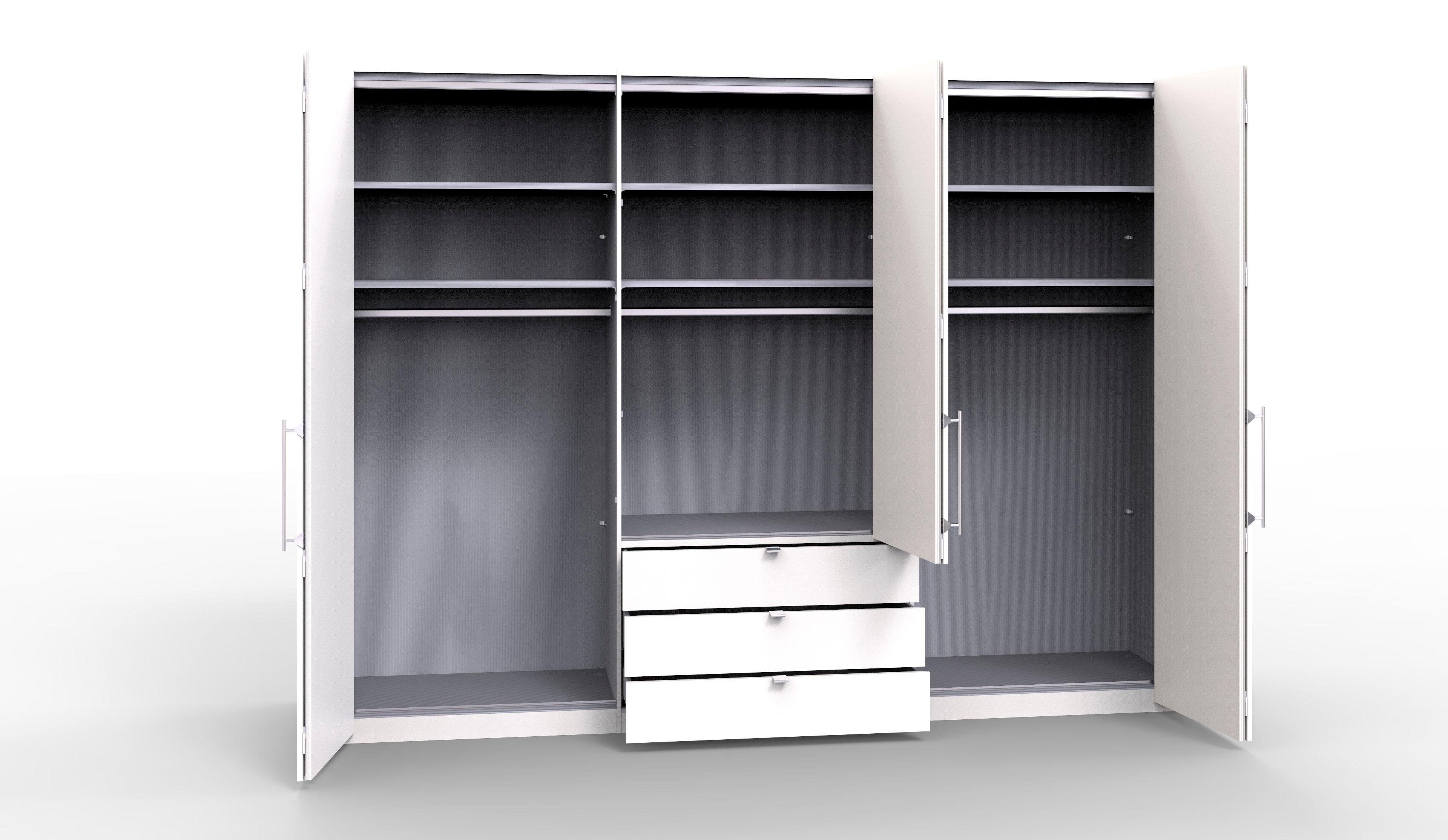 WIEMANN Kledingkast Loft Glazen front