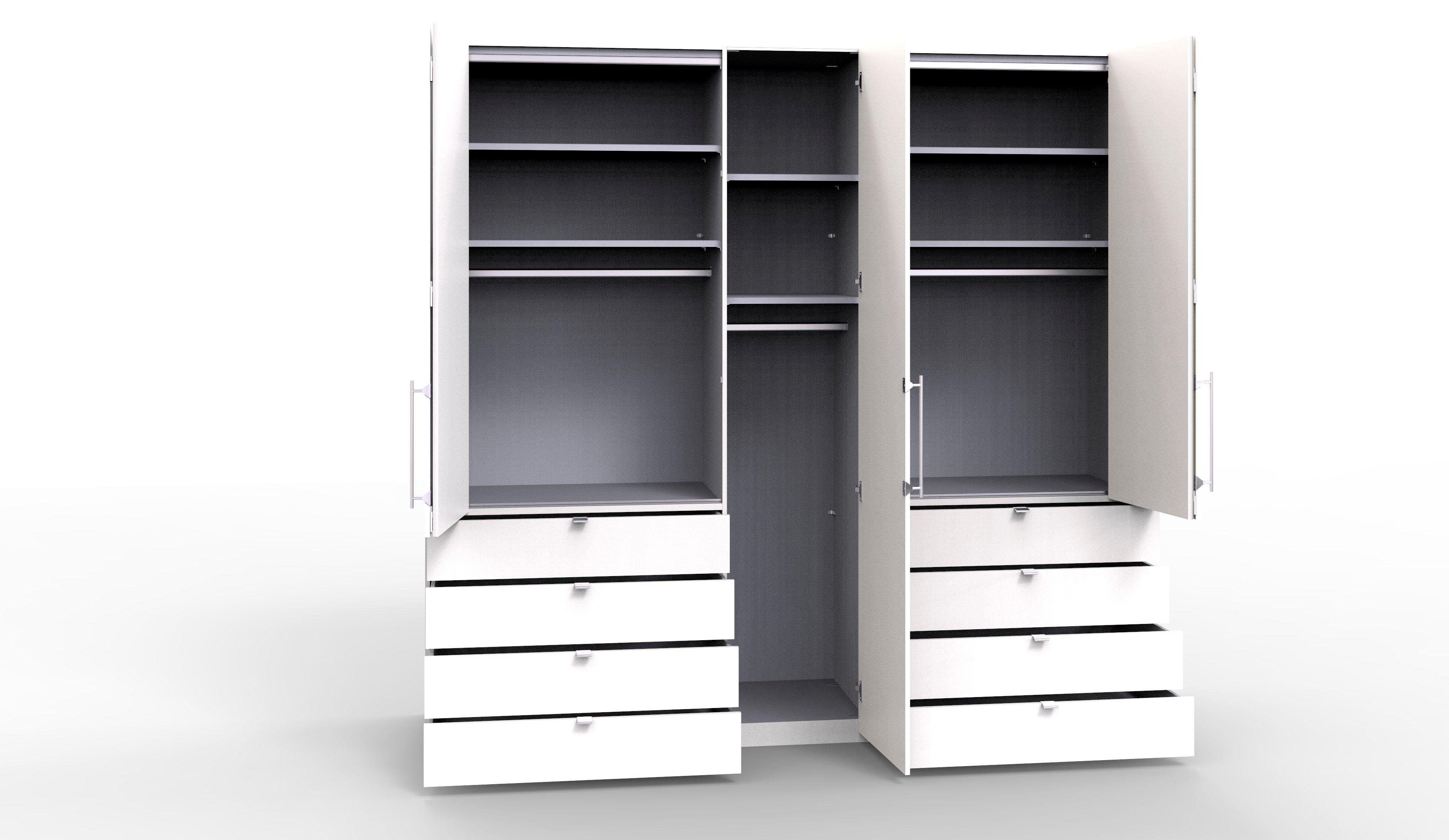 WIEMANN Vouwdeurkast Loft, Kledingkast, Kast, Linnenkast, met glazen front