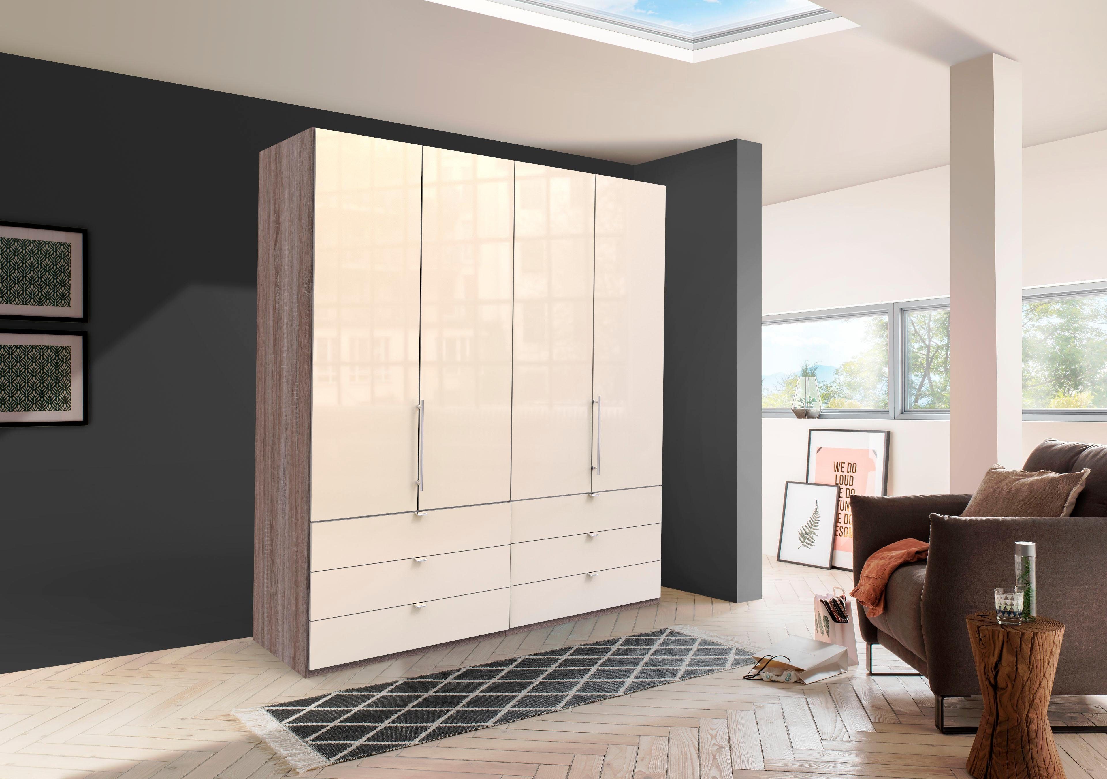 WIEMANN Vouwdeurkast Loft, in stijlvolle uitstraling, gemaakt in Duitsland robuuste glazen fronten, nauwelijks hoorbare deuren, met panorama-opening