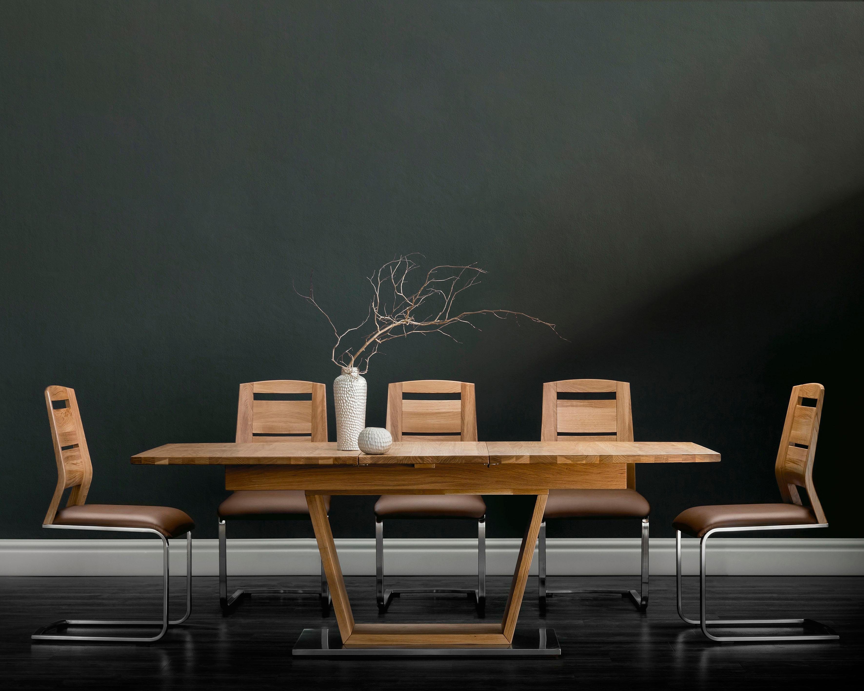 Places of Style Eettafel Pinot van massief wildeiken met uittrekfunctie
