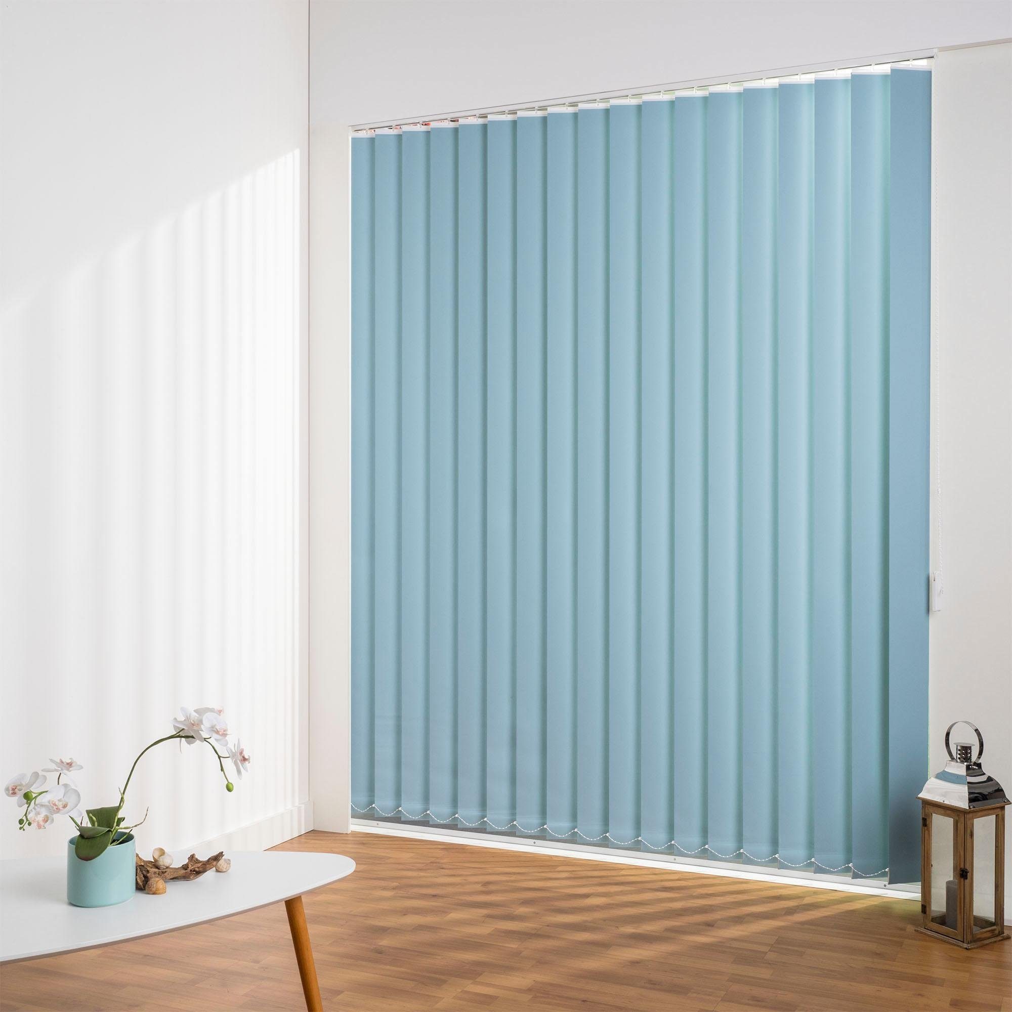 Liedeco Lamellengordijn verticaal gordijn verduistering - 127 mm lamel (1 stuk) lamellen maat H/B: 250/180 cm blauw