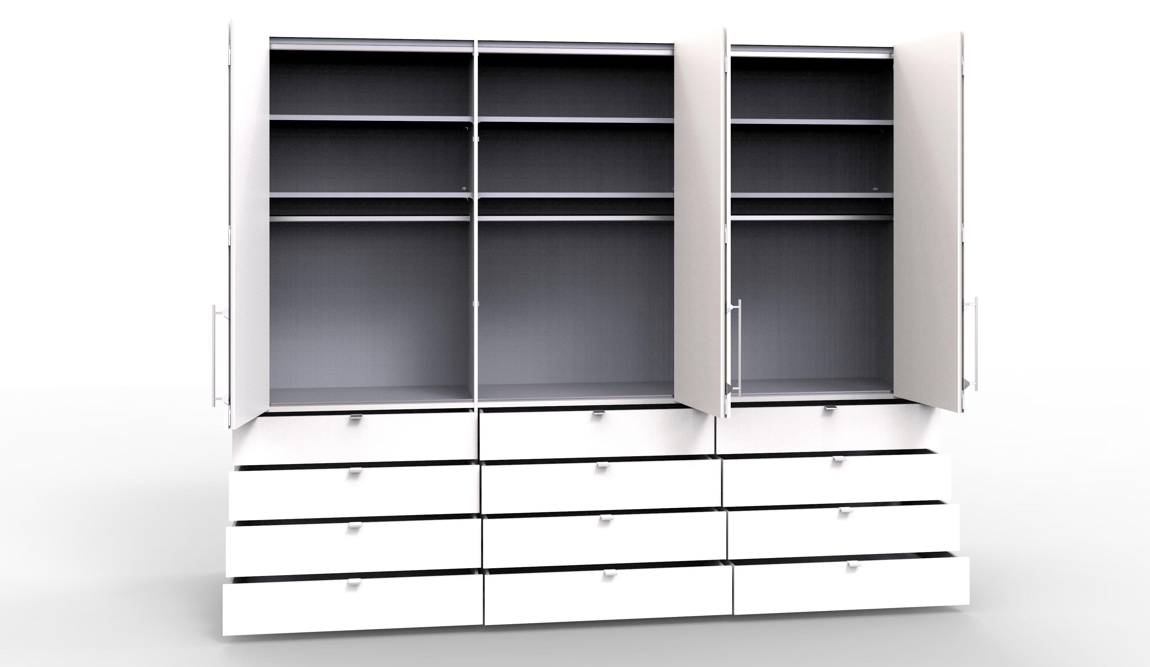 WIEMANN Vouwdeurkast Loft Glazen front