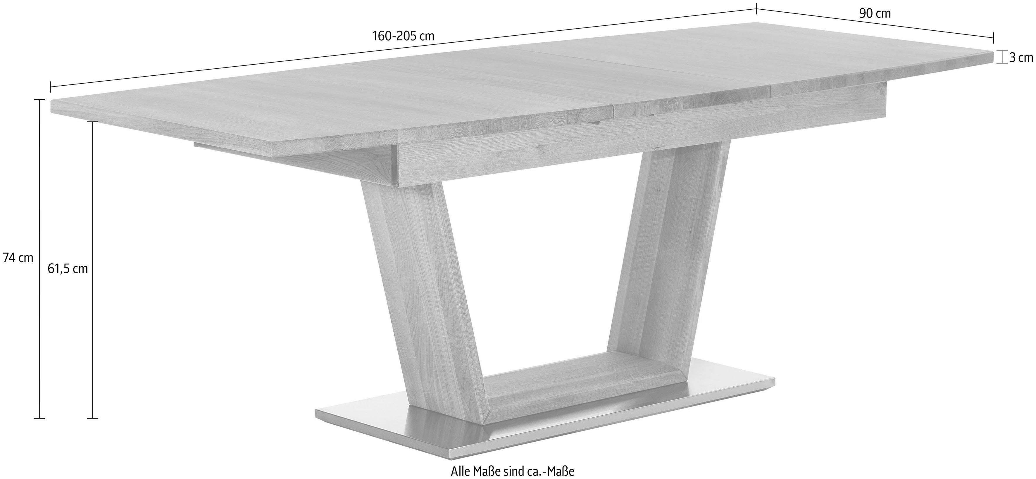 Places of Style Eettafel Pinot van massief wildeiken met uittrekfunctie