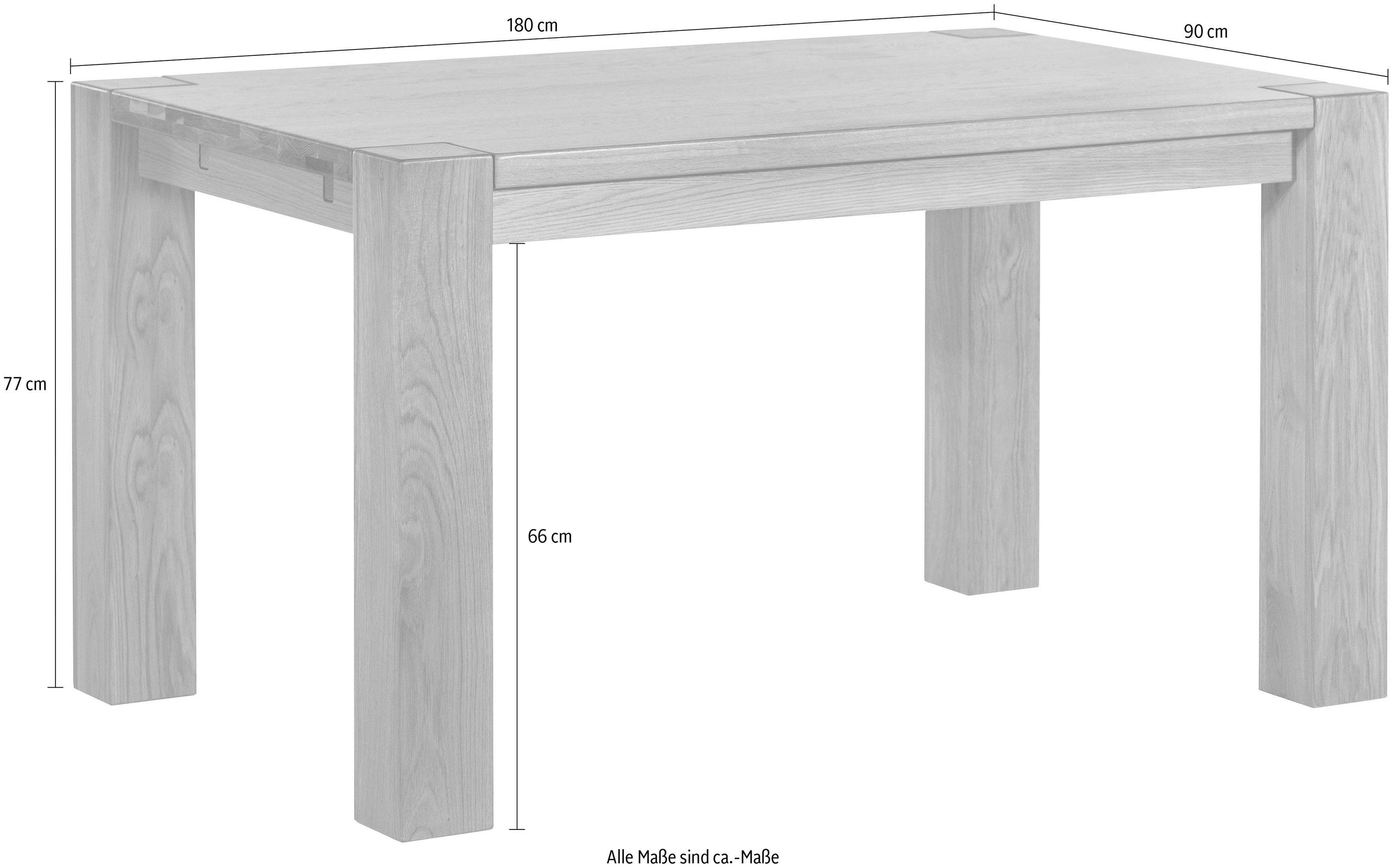 Home affaire Eettafel Dominik van massief wildeiken