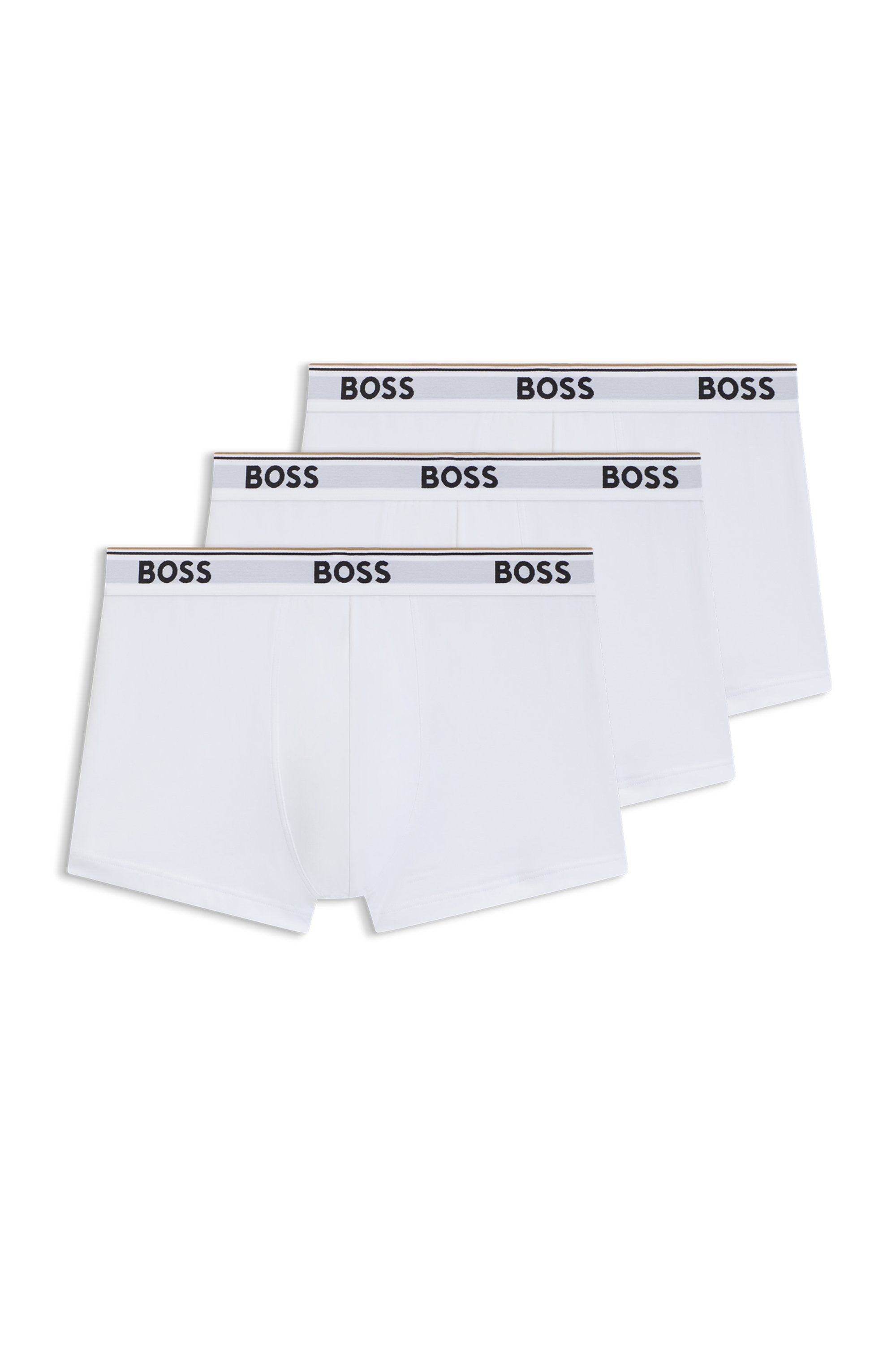 BOSS Boxershort TRUNK 3 PACK BOSS opdruk op de tailleband (3 stuks)