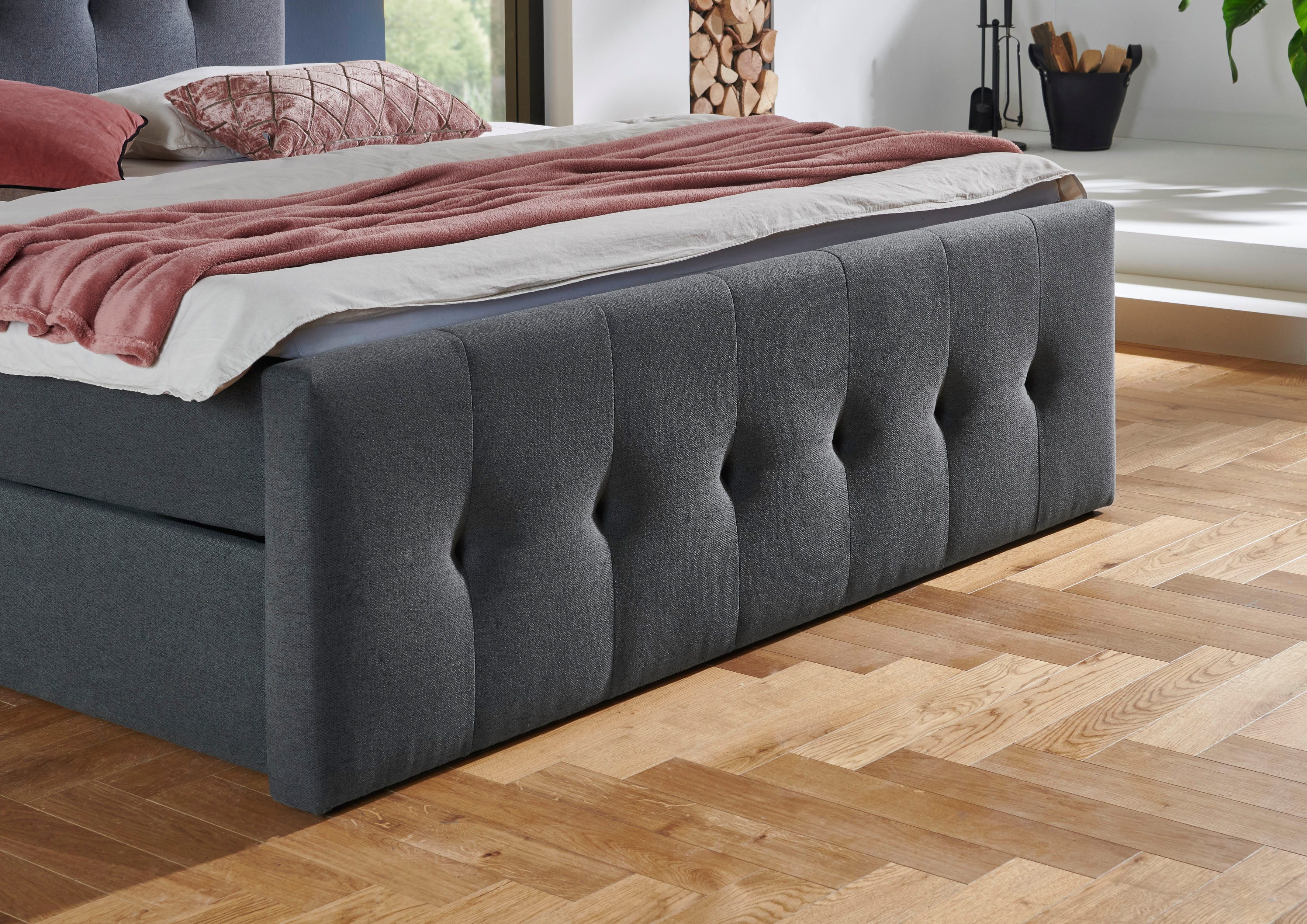 INOSIGN Boxspring Tessaja 180 x 200 cm, met bedkist, incl. topmatras
