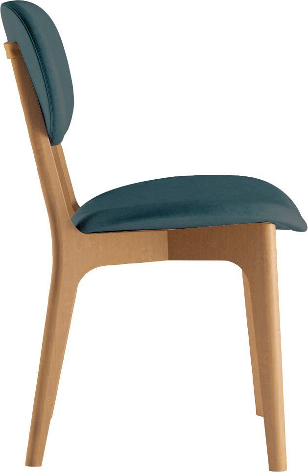 INOSIGN Stoel COZY Made in Italy Frame in beuken, kersen- of notenhout, massief hout, designstoel (set, 2 stuks)